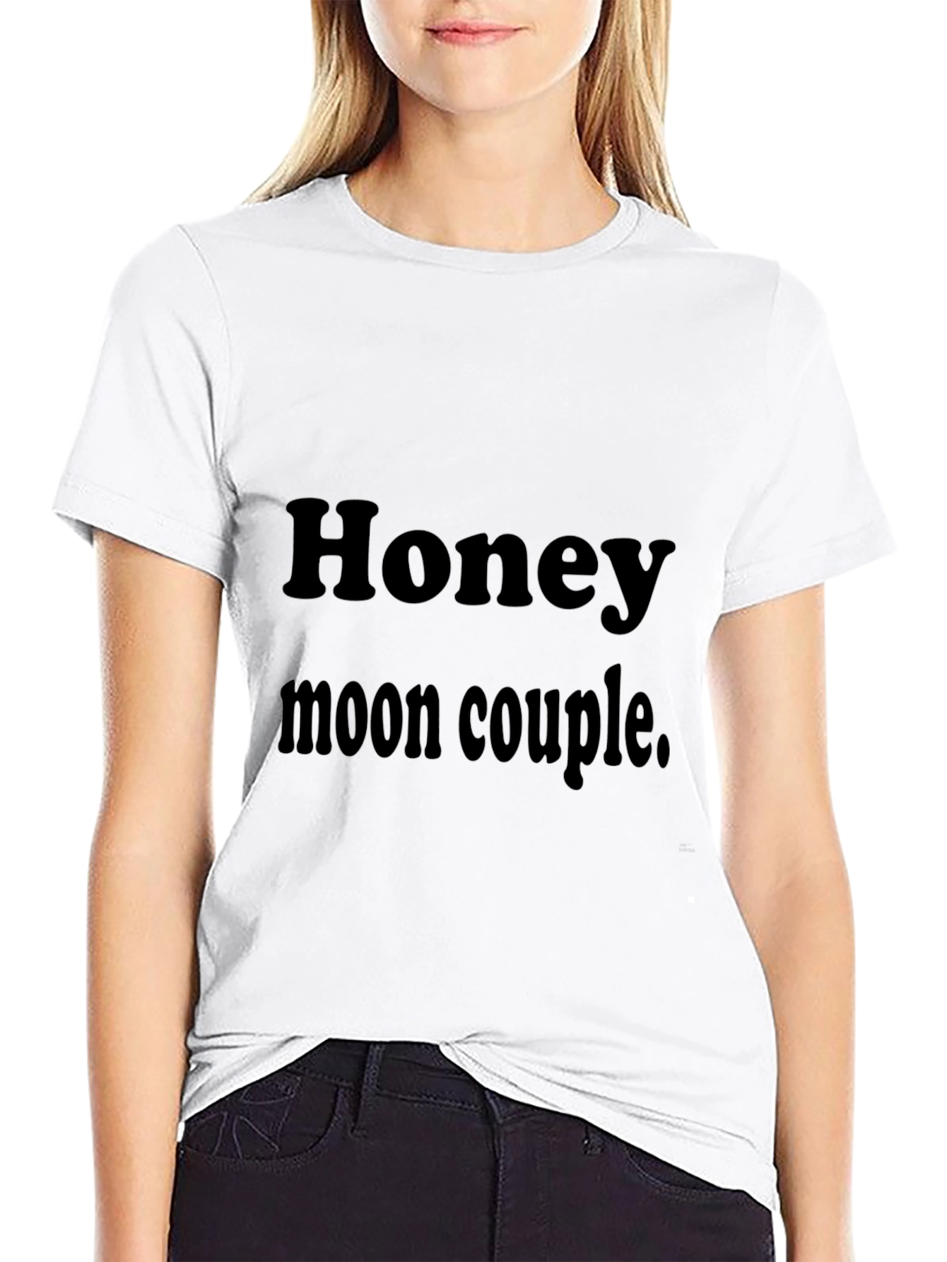 Honeymoon Couple Black T-Shirt