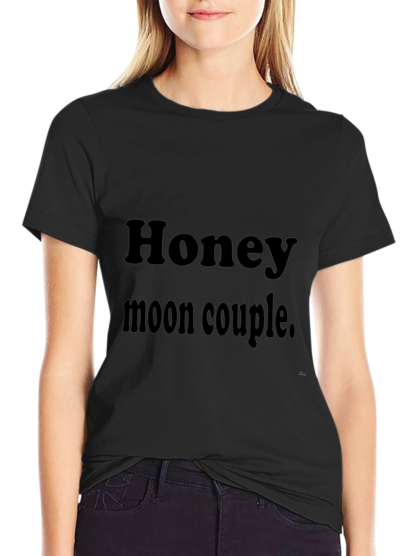 Honeymoon Couple Black T-Shirt