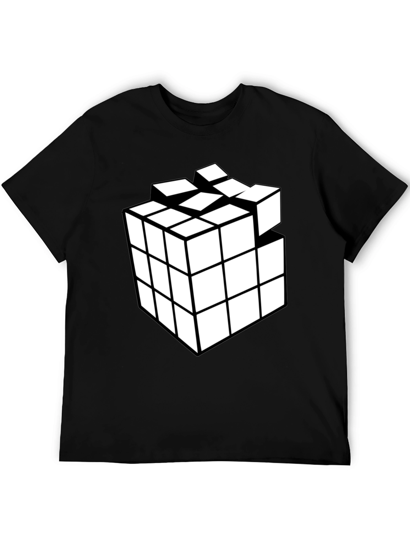 Cube Puzzle Black T-Shirt