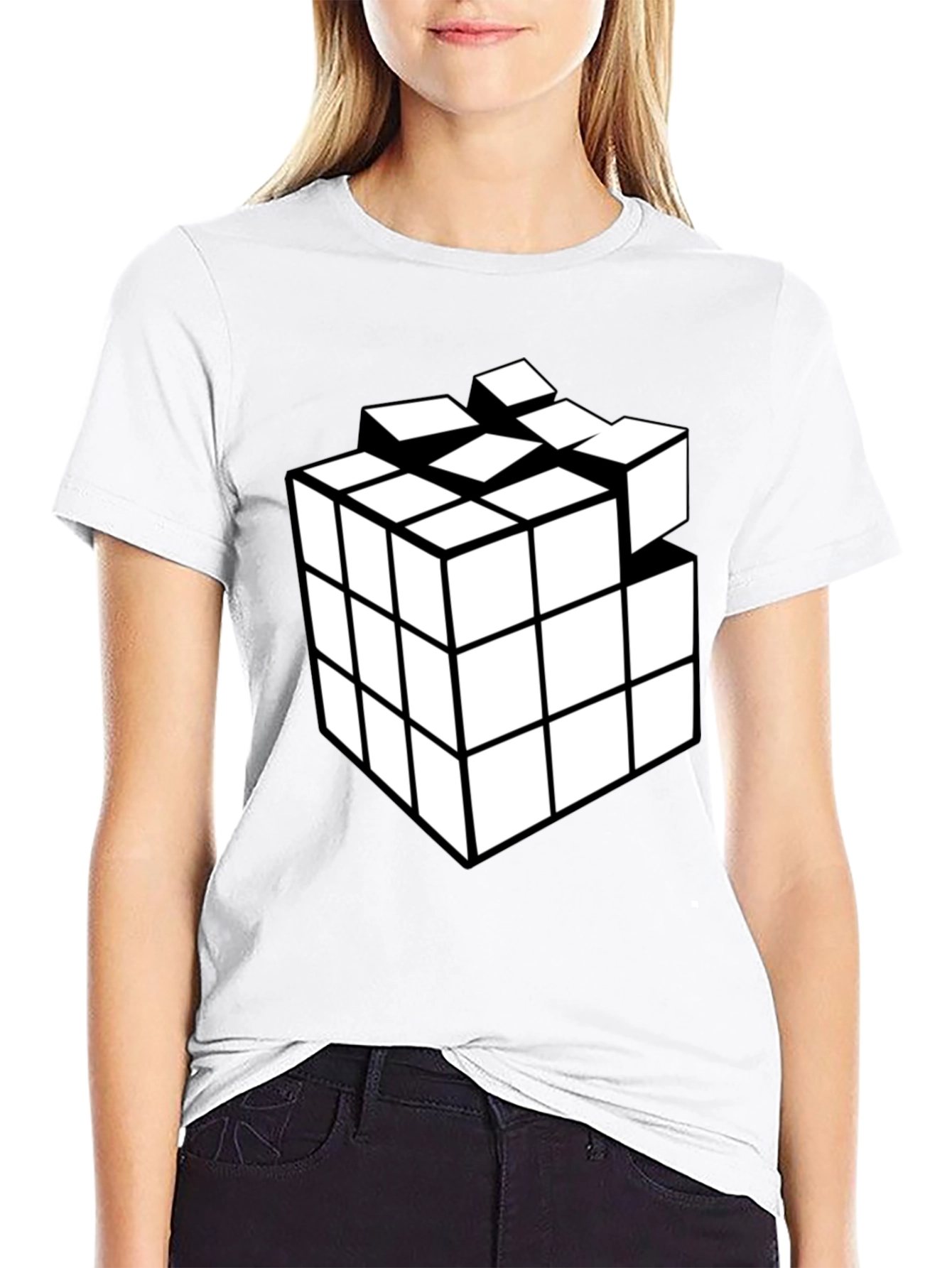 Cube Puzzle Black T-Shirt