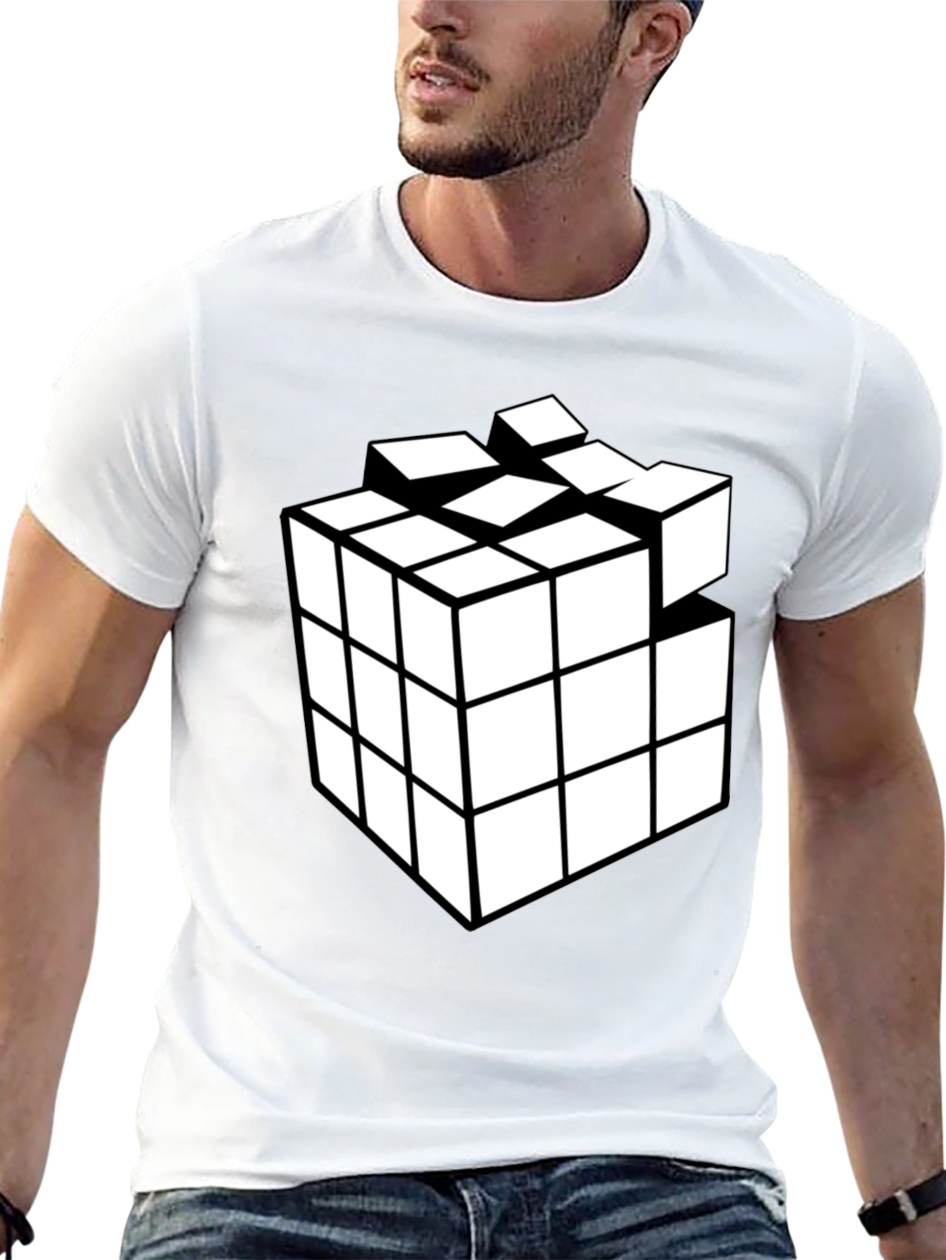 Cube Puzzle Black T-Shirt