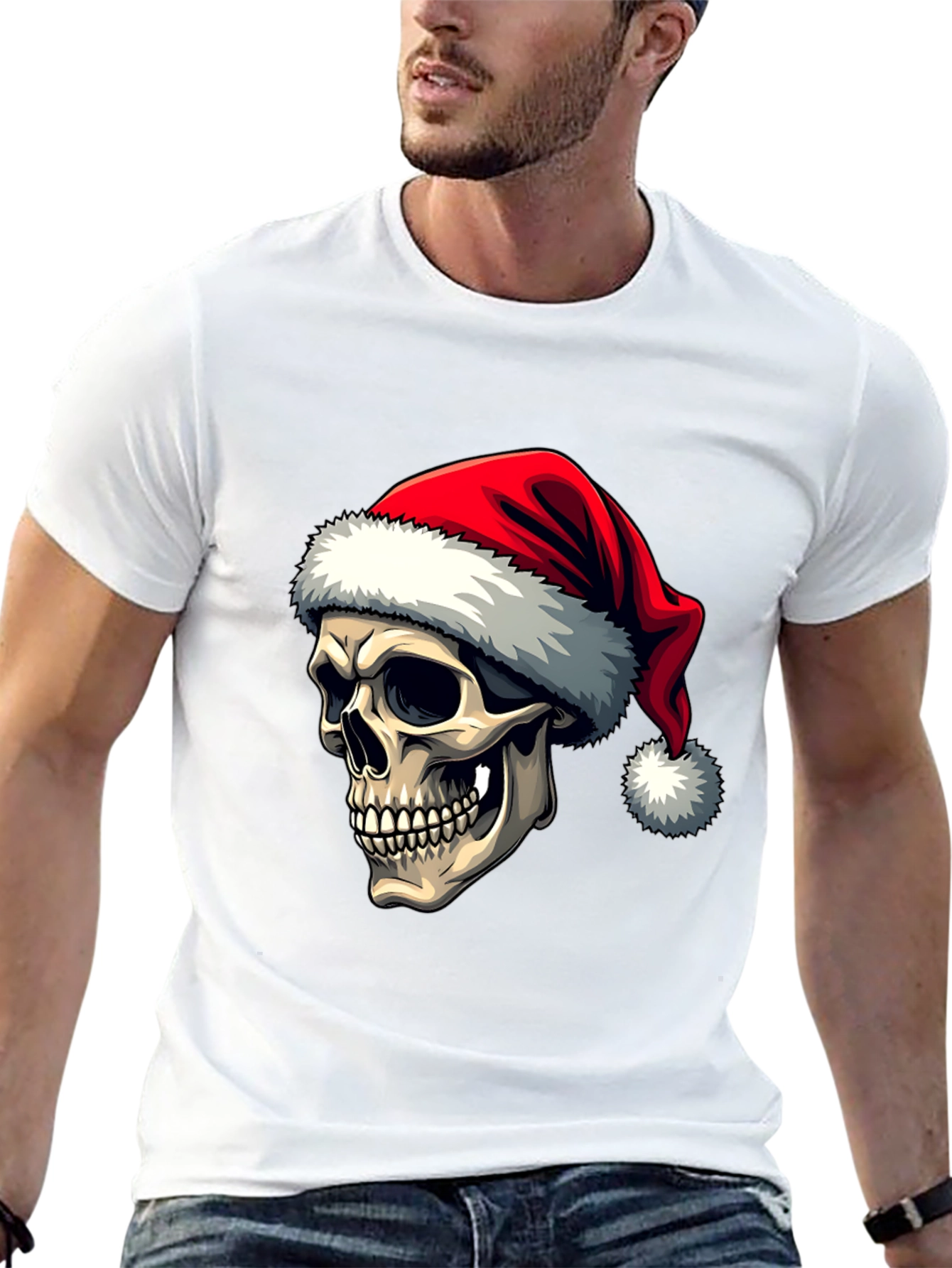Santa Skull Graphic Tee