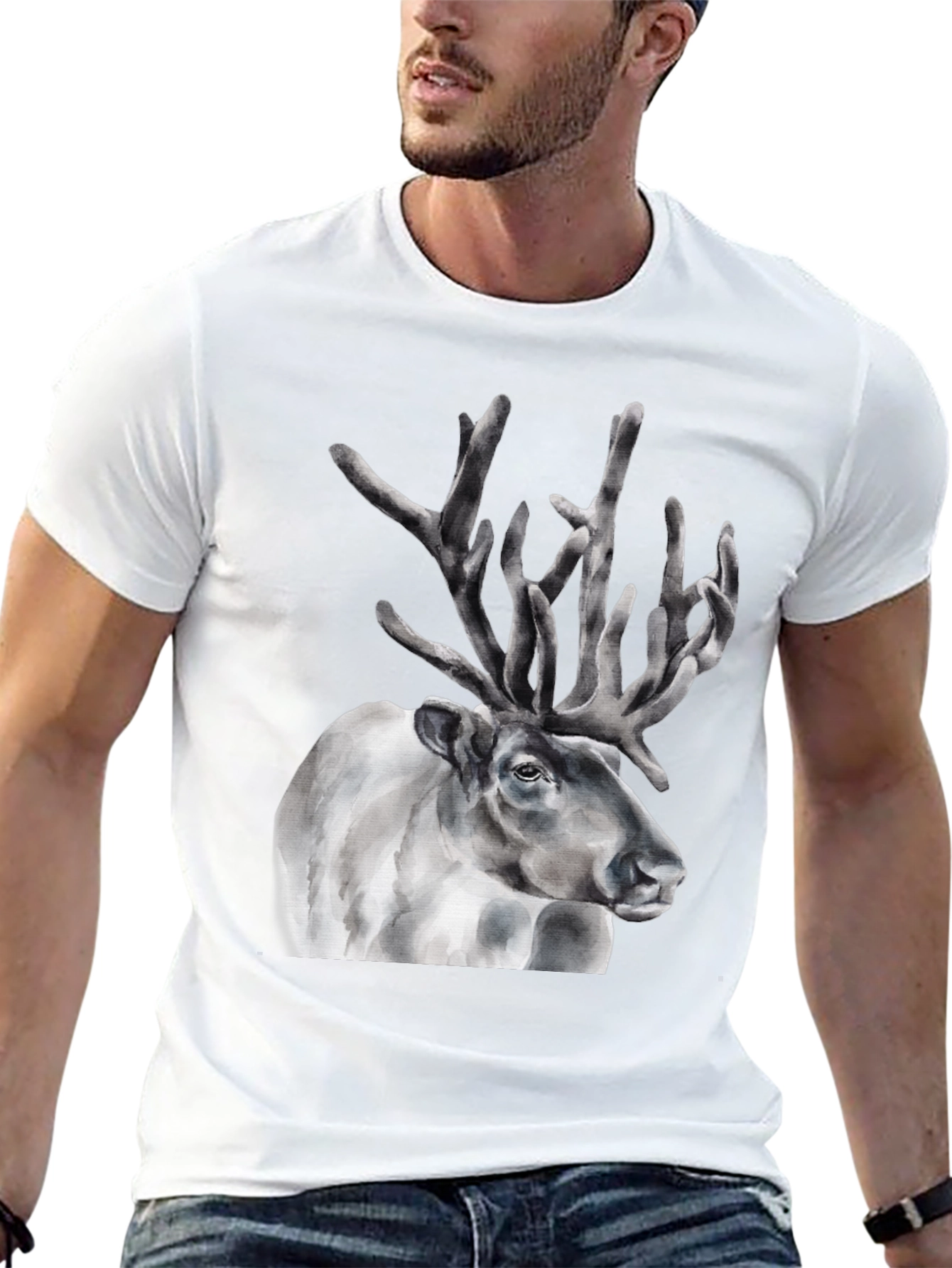 Reindeer Graphic Tee - Black T-Shirt