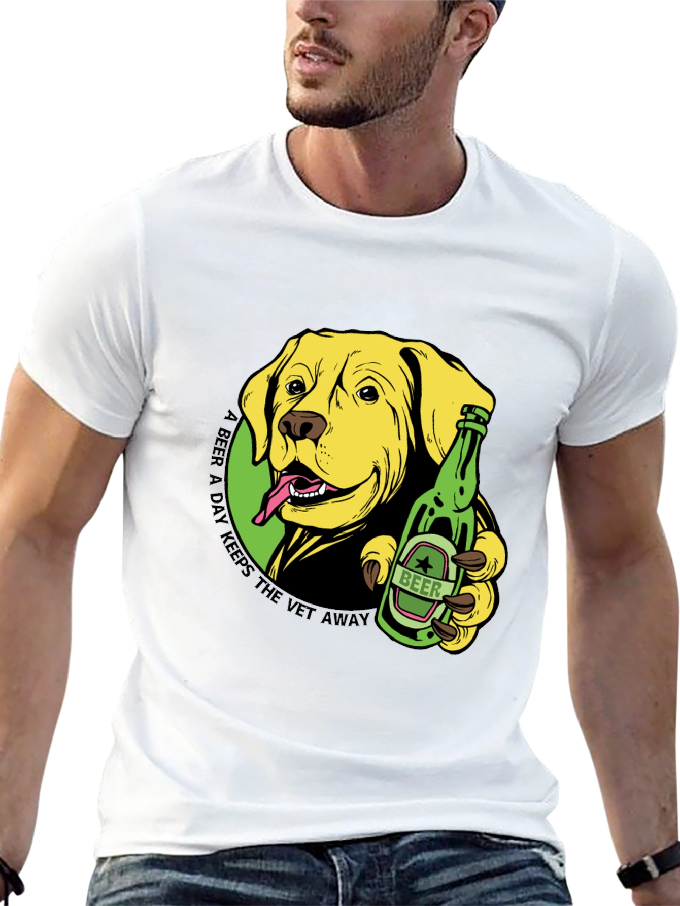 Dog Lovers Beer Graphic T-Shirt