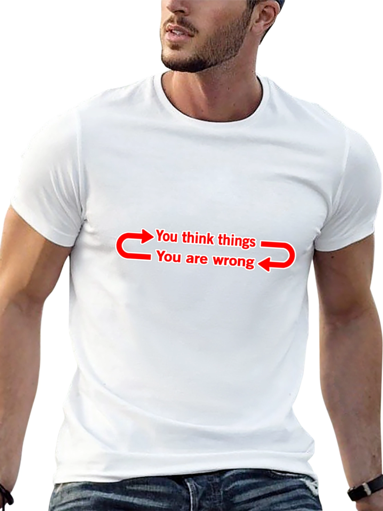 Funny You Think Things T-Shirt - Black
