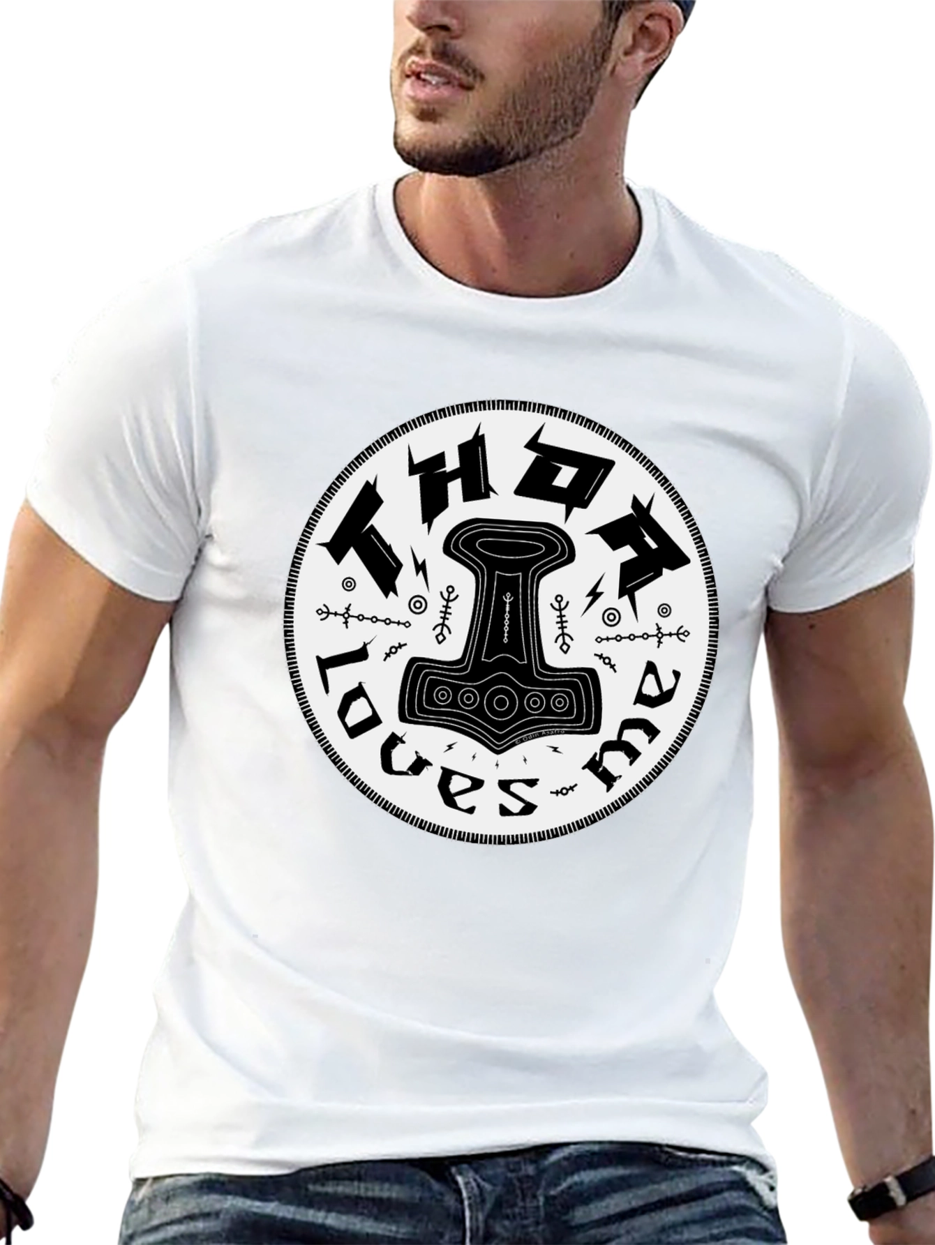 Thor Loves Mama Black Graphic T-Shirt