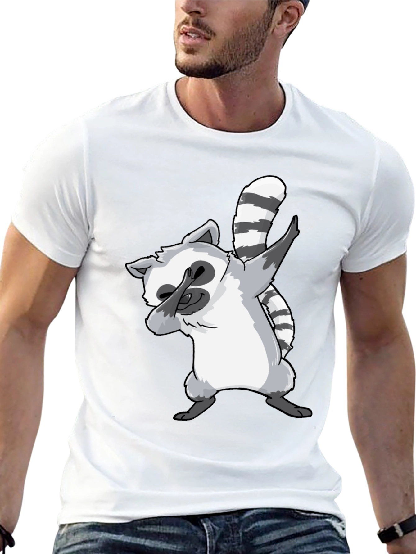 Dabbing Raccoon Graphic Tee - Cool & Fun Design