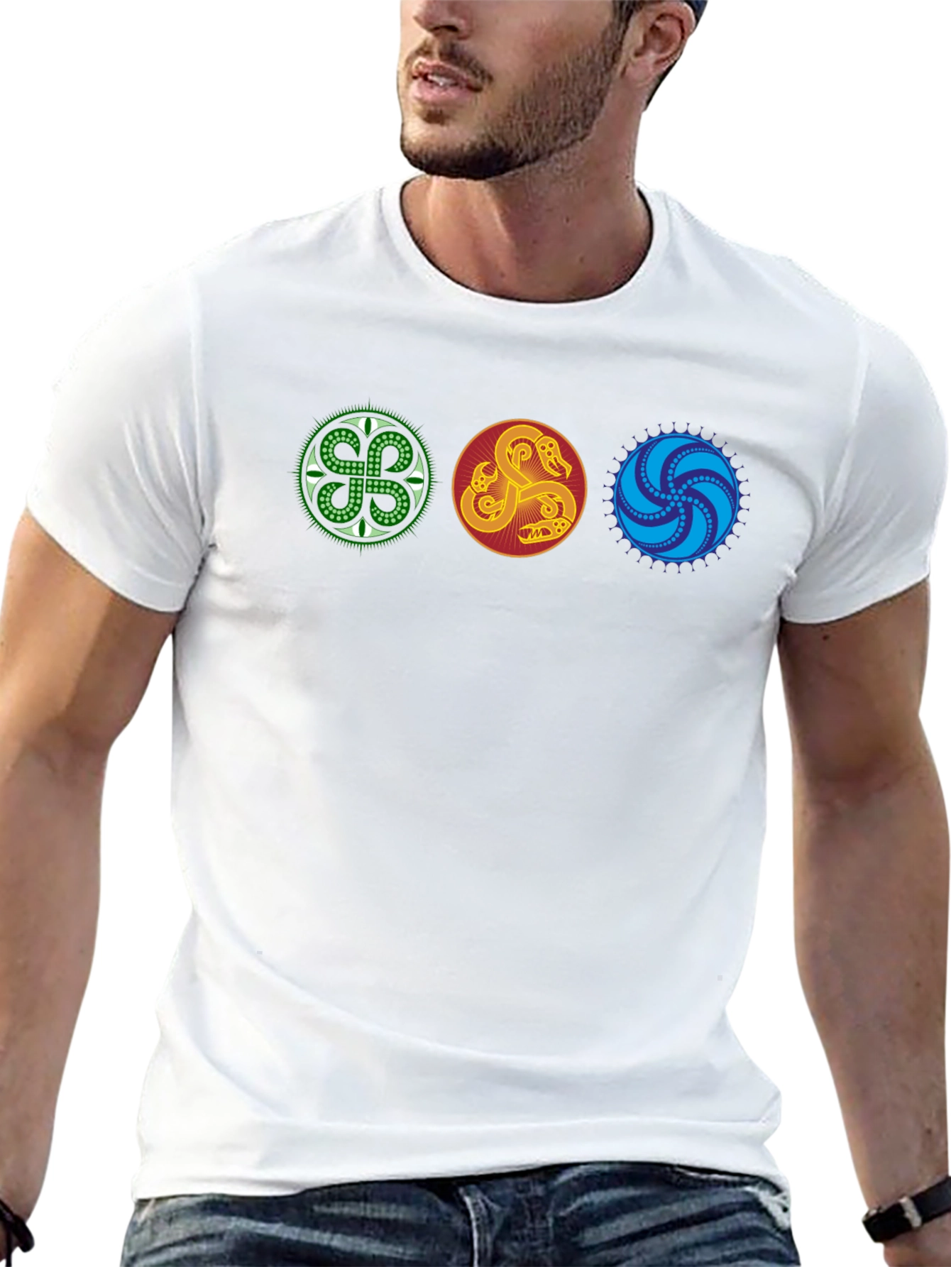 Celtic Elements Graphic Black T-Shirt