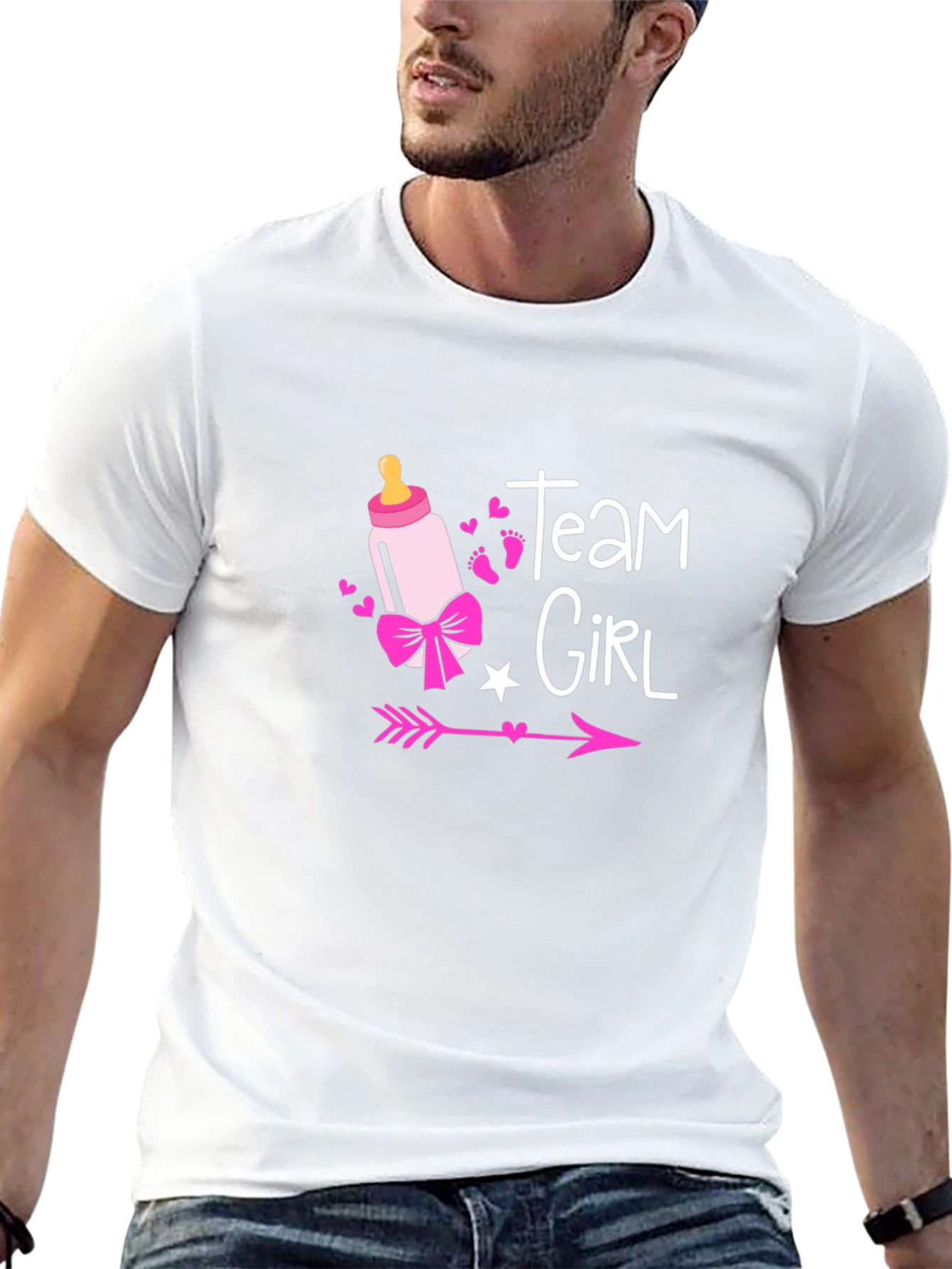 Team Girl Baby Shower Gender Reveal T-Shirt