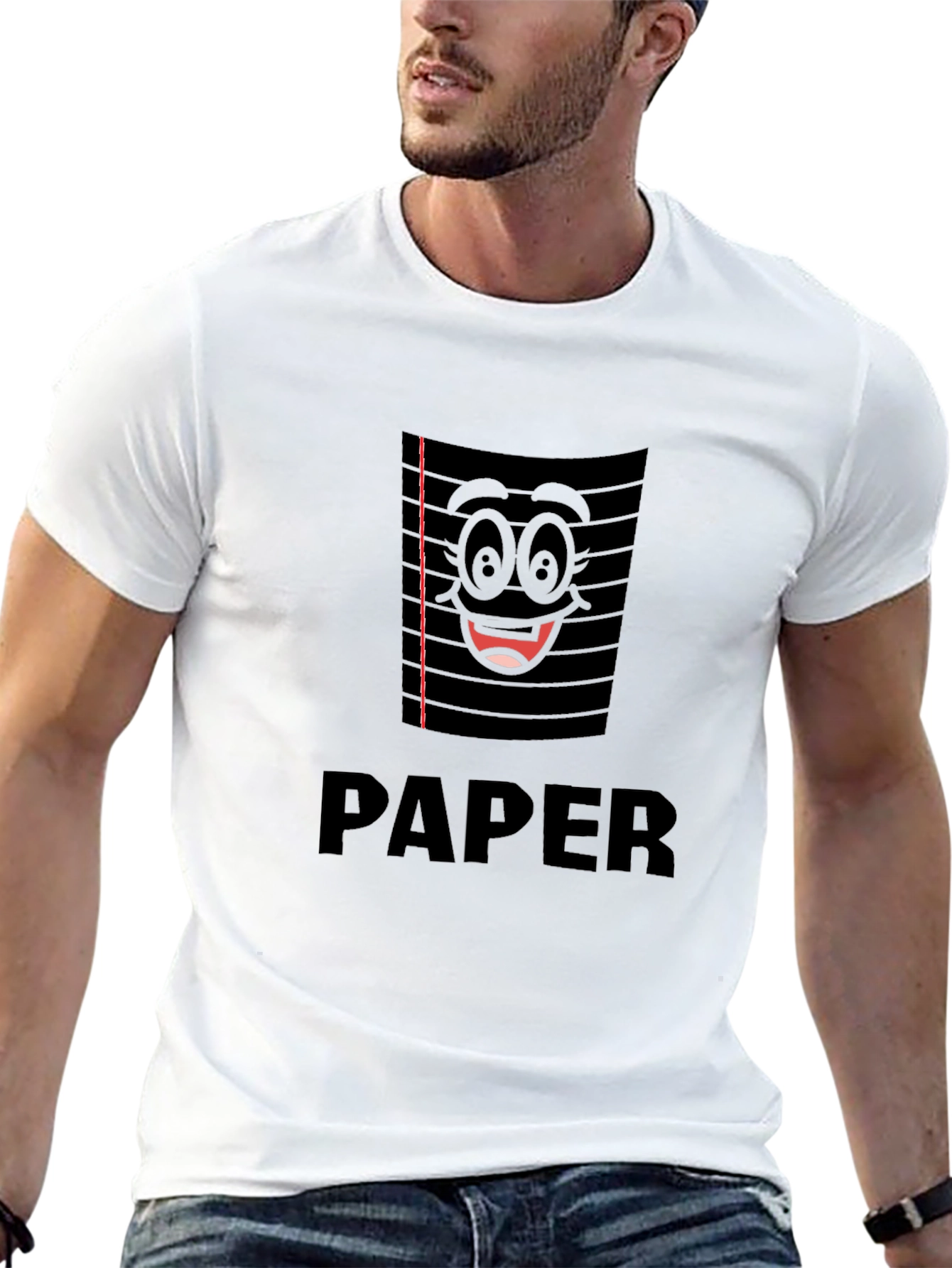 Funny Paper Notebook Graphic T-Shirt - Black
