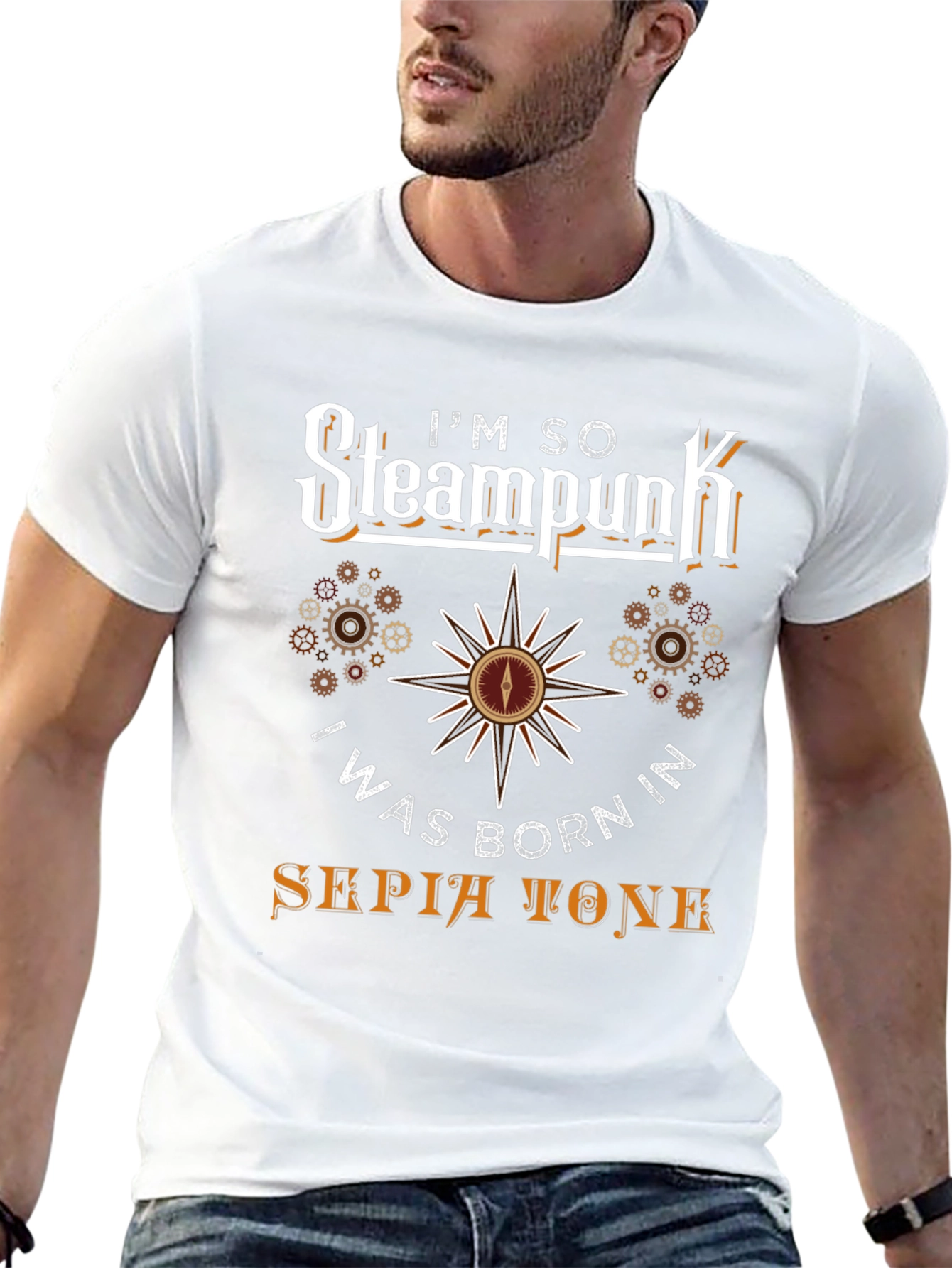 Steampunk Sepia Tone Graphic T-Shirt
