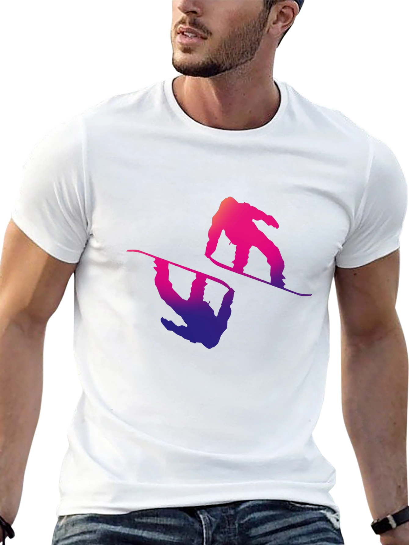 Snowboarder Graphic Tee - Mens Black T-Shirt