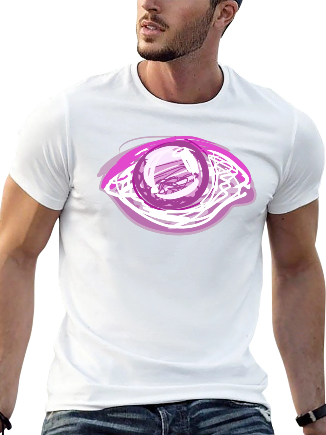 Eye Graphic Black T-Shirt - Bold Artistic Design