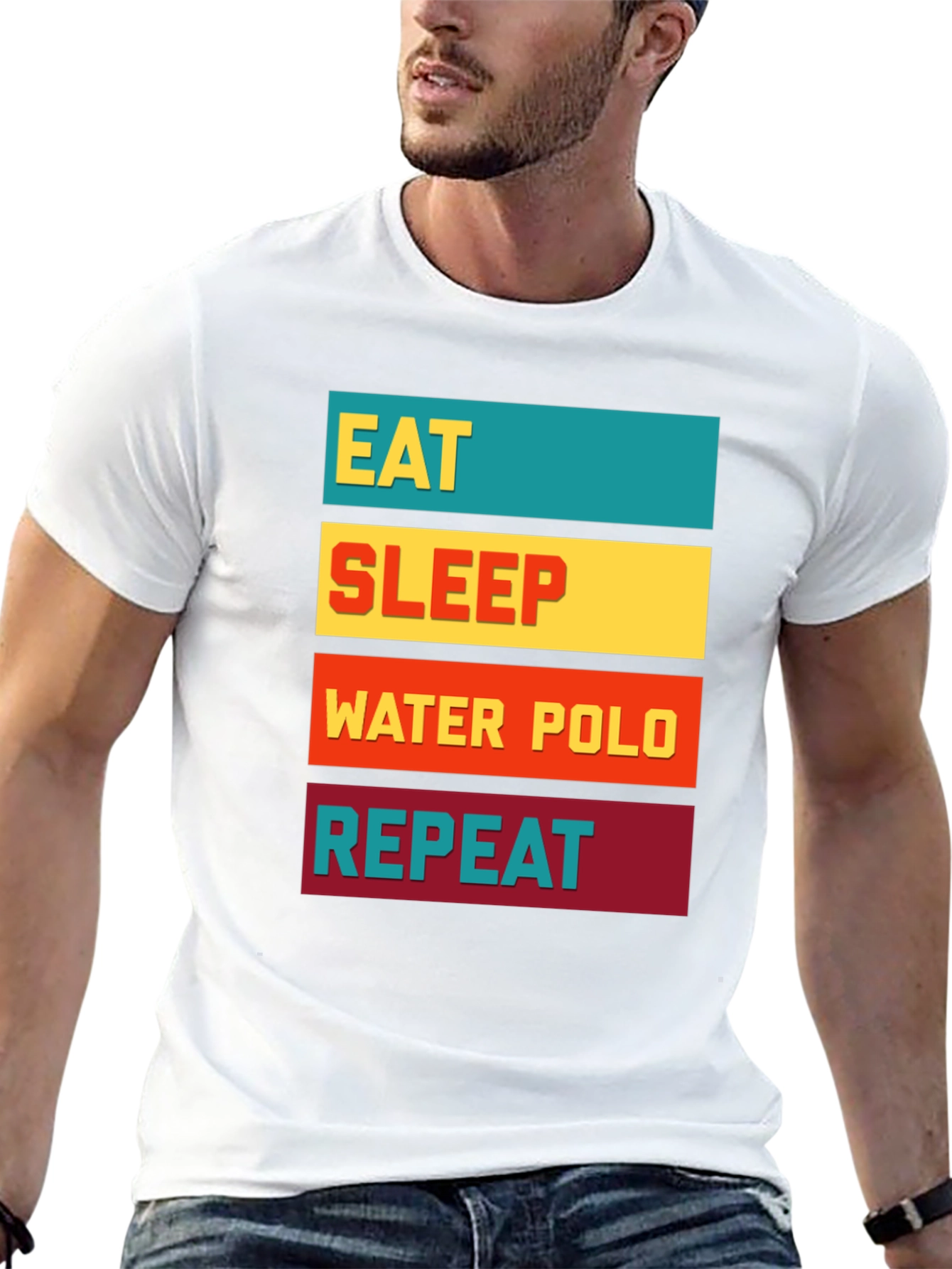 Eat Sleep Water Polo Repeat Graphic T-Shirt