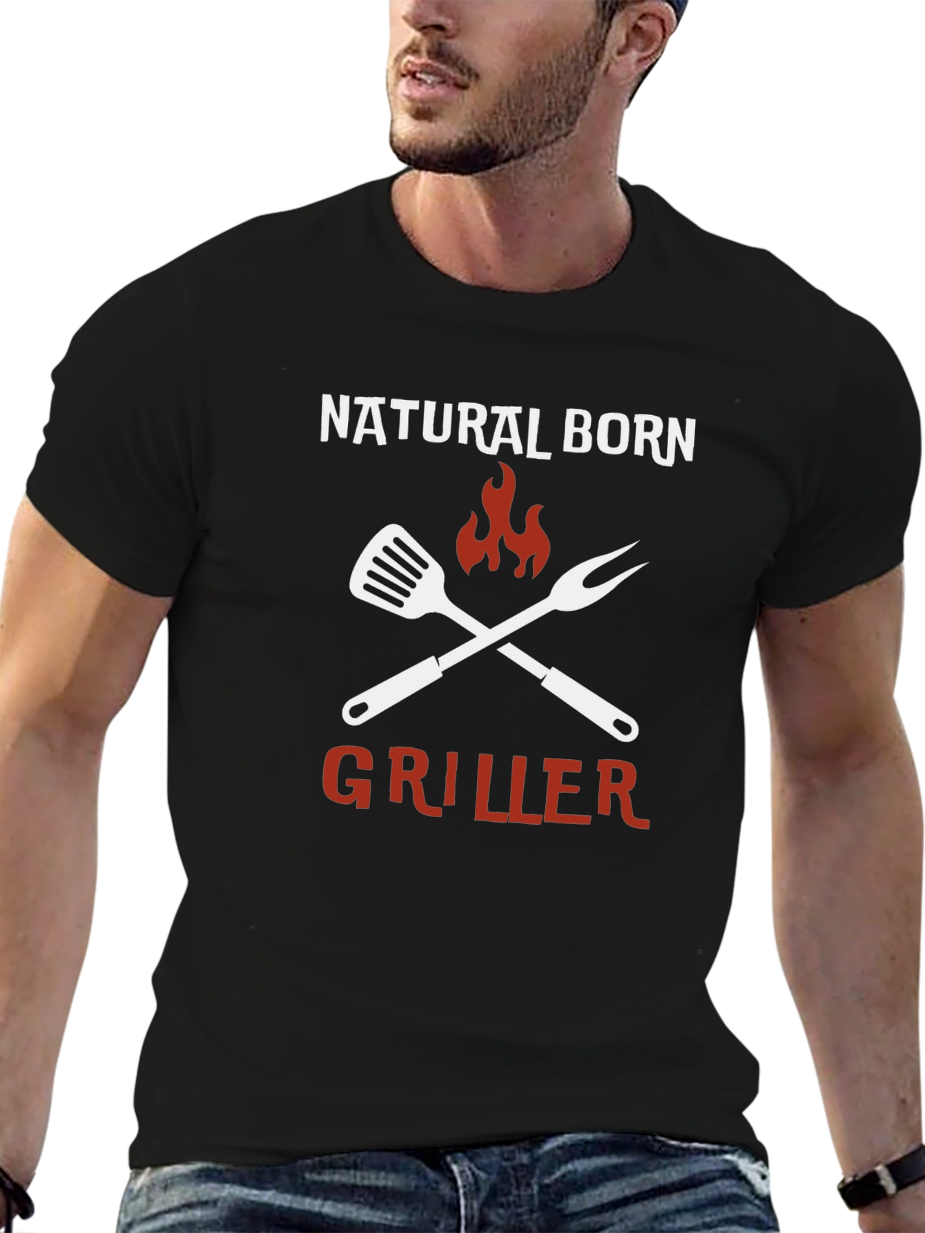 Natural Born Griller T-Shirt - BBQ Master Tee