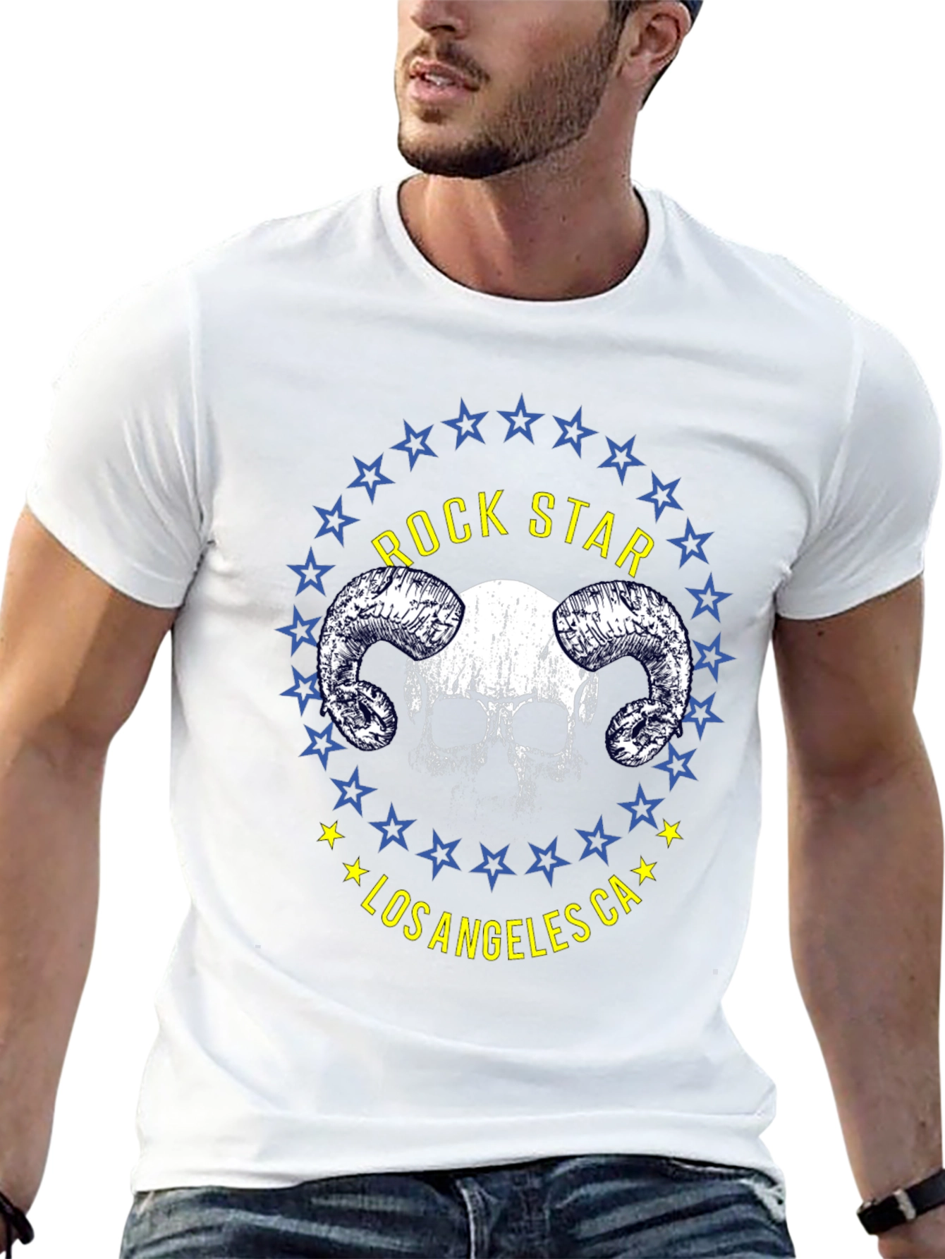 Rock Star Los Angeles Skull Graphic Tee
