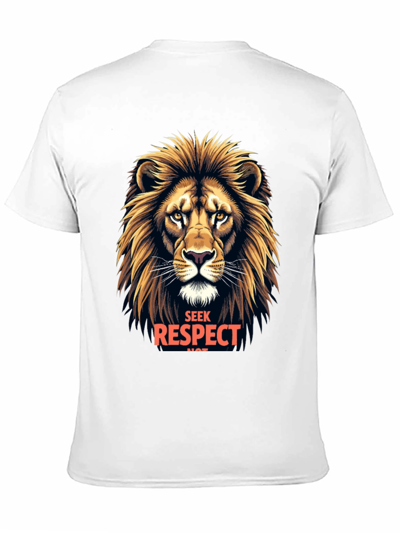 Seek Respect Lion Graphic T-Shirt