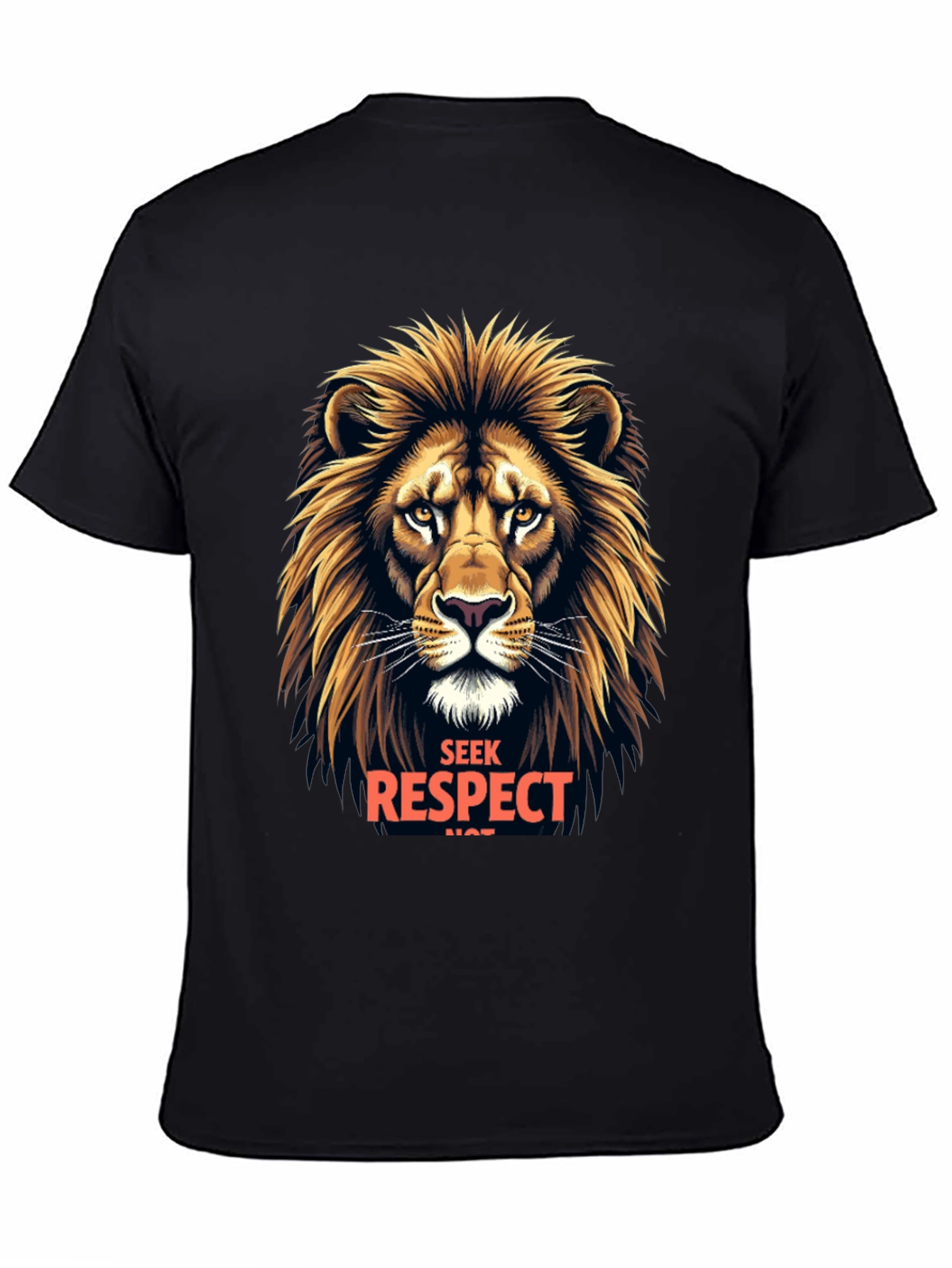 Seek Respect Lion Graphic T-Shirt