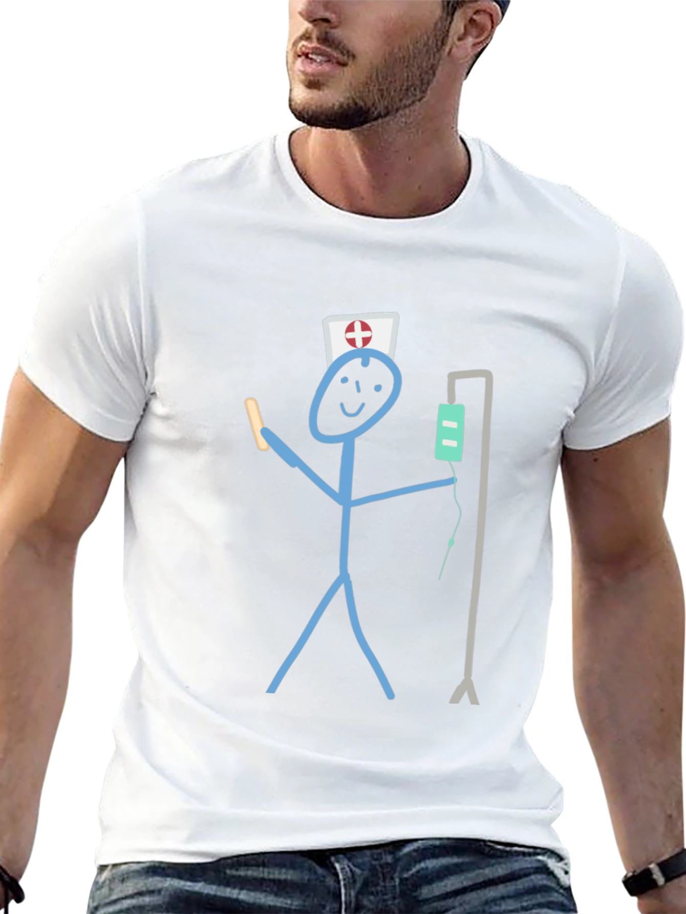 Funny Stick Figure Nurse T-Shirt