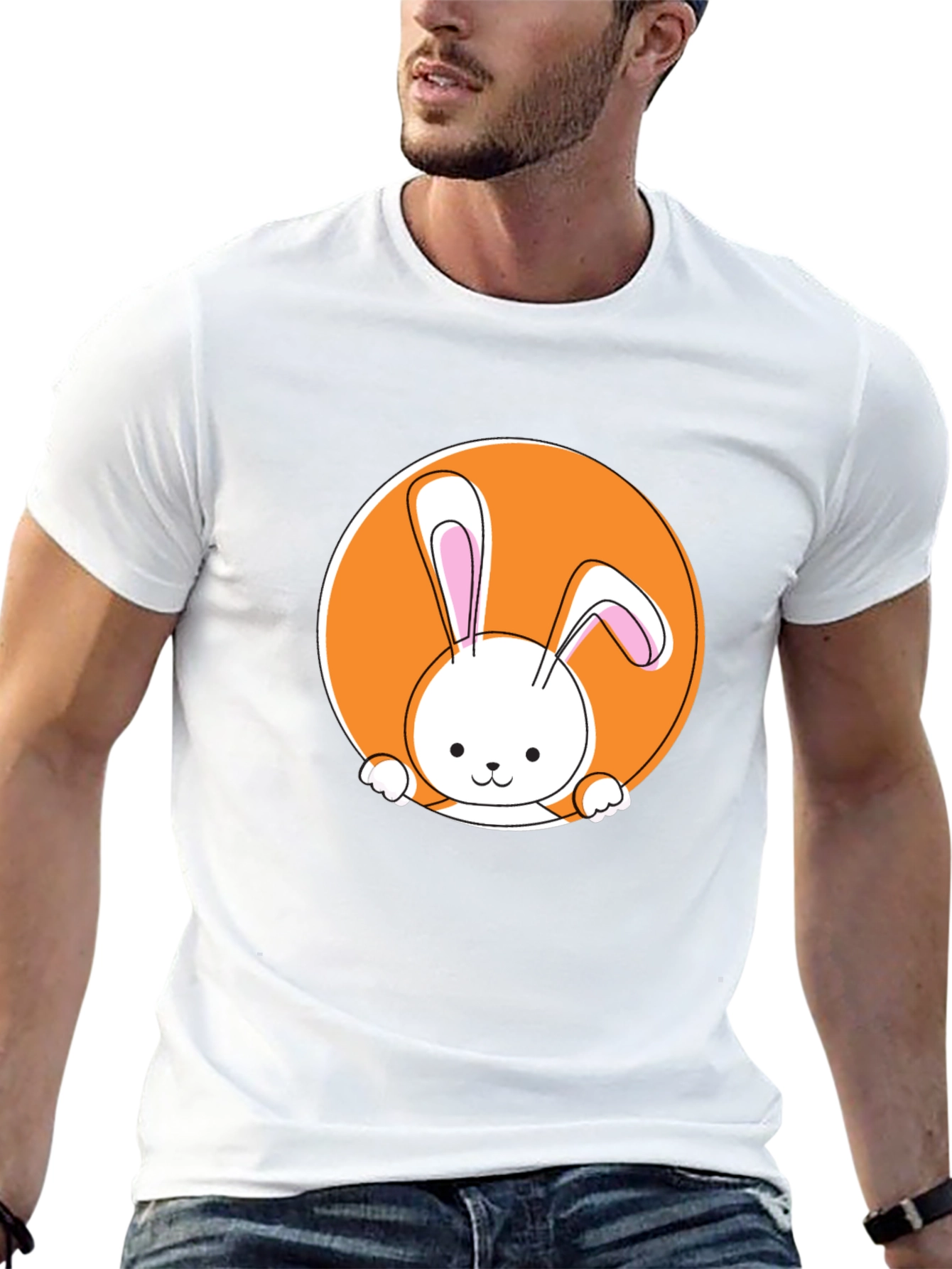 Cute Easter Bunny Graphic T-Shirt