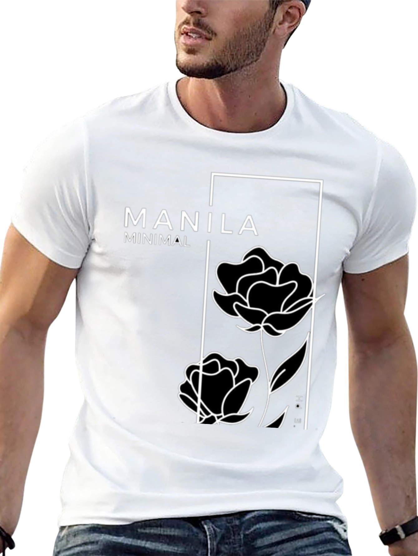 Manila Minimal Floral Graphic T-Shirt