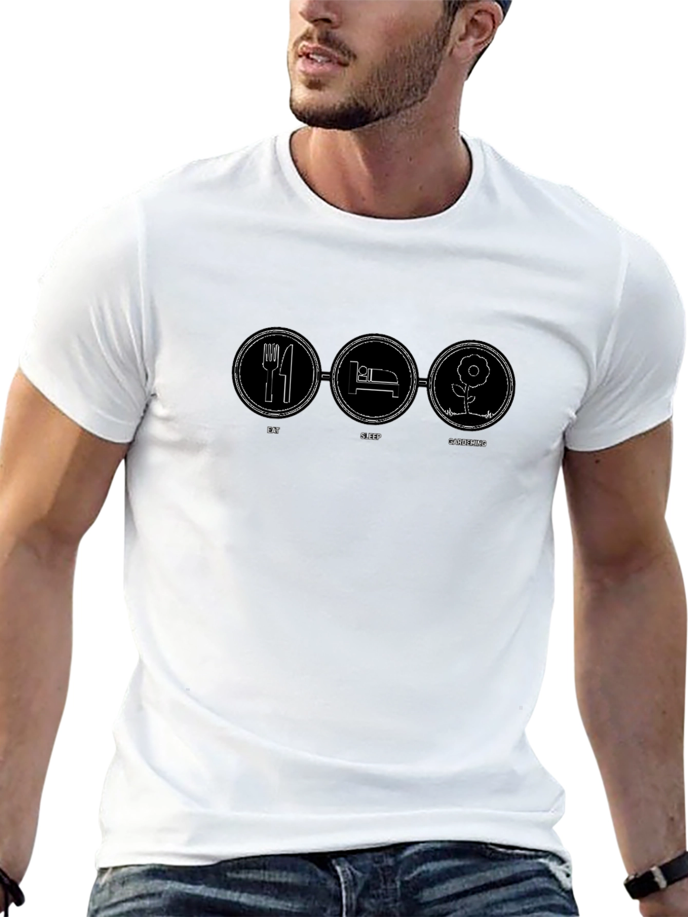 Eat Sleep Gardening Graphic T-Shirt