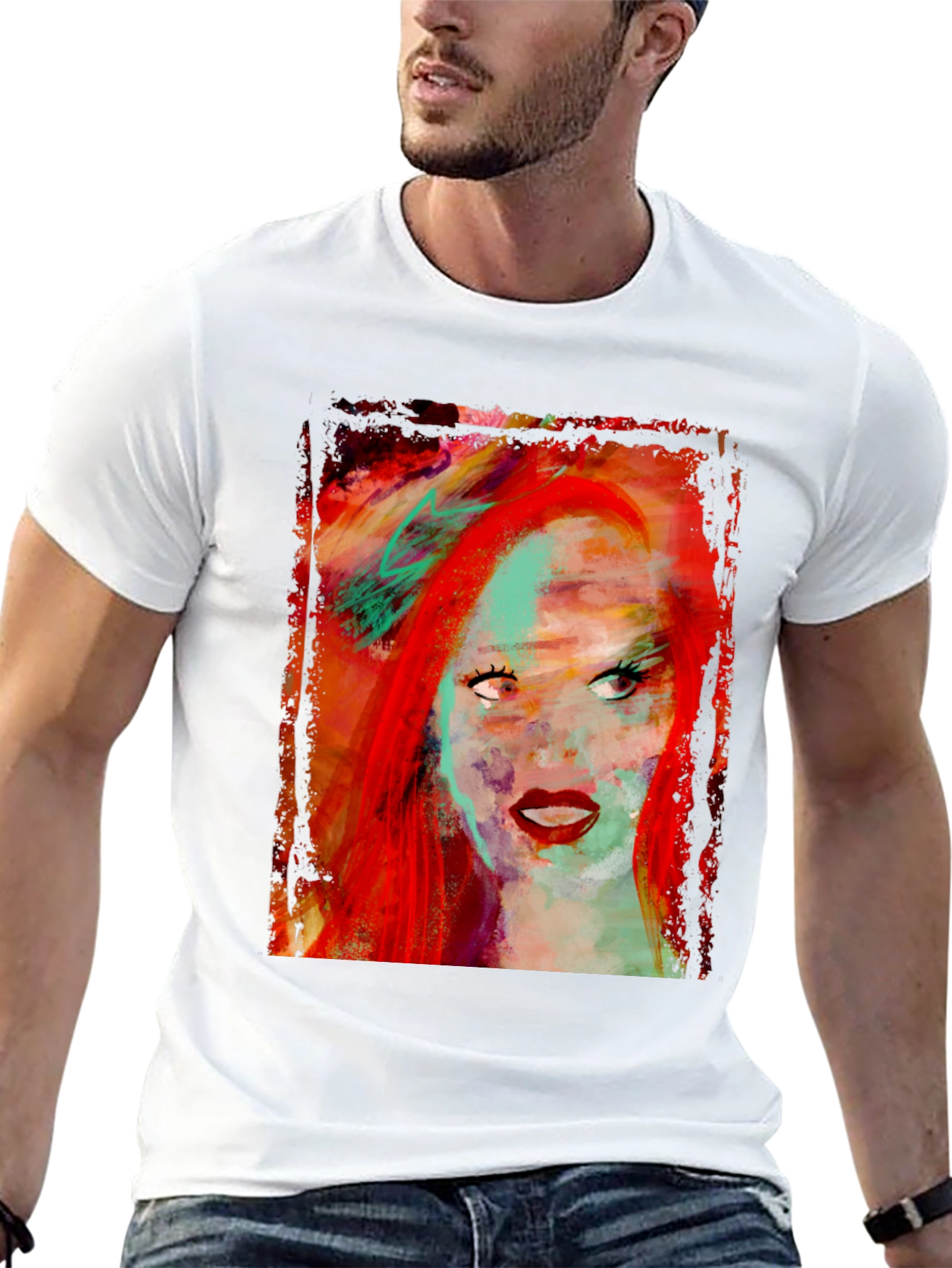Abstract Woman Portrait Graphic Tee