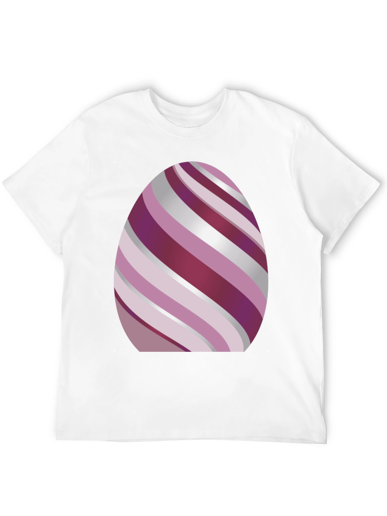 Striped Easter Egg Graphic Tee - Black