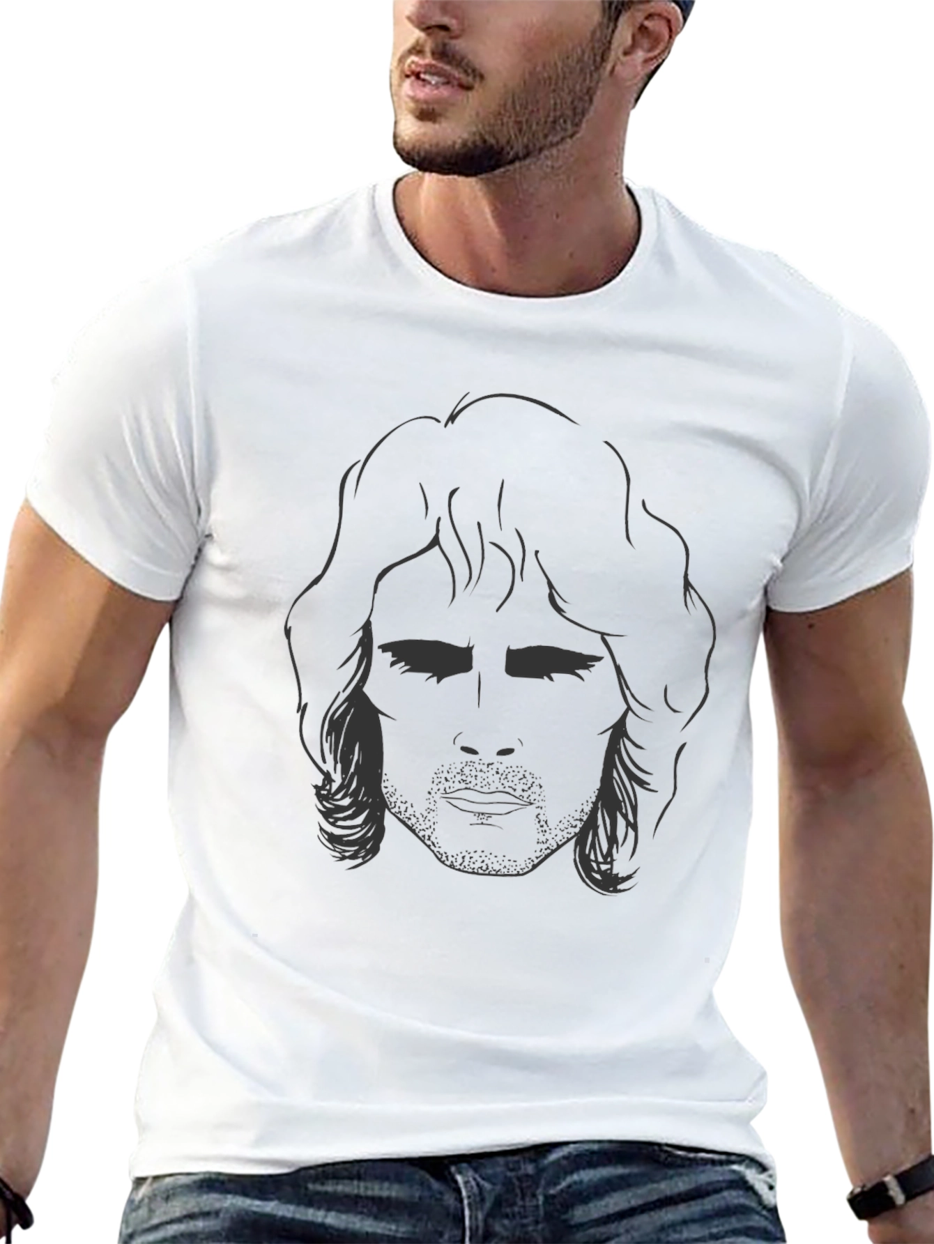 Silhouetted Face Graphic Tee - Modern Unisex Shirt