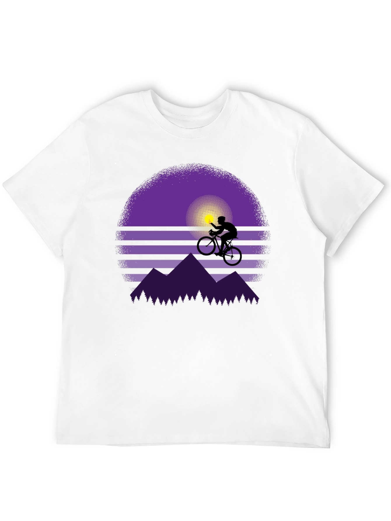 Sunset Biker Graphic Tee - Mountain Bike Shirt