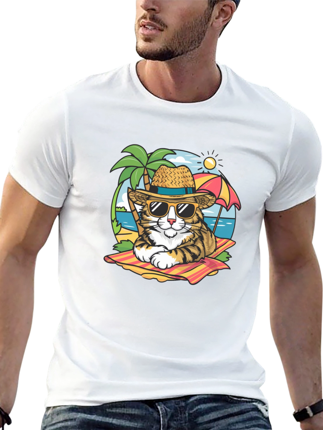 Cool Cat Beach T-Shirt