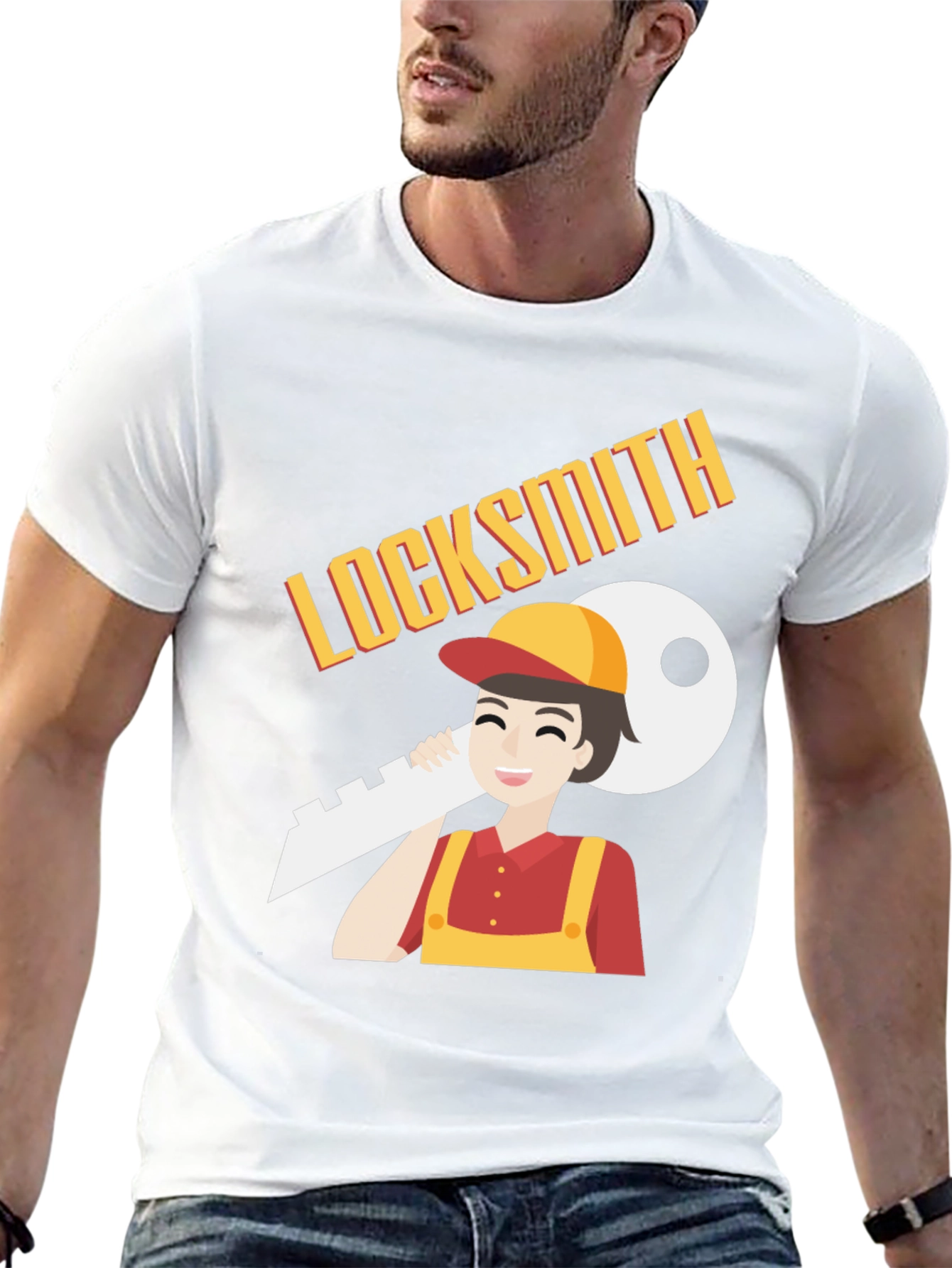 Locksmith Cartoon Graphic T-Shirt