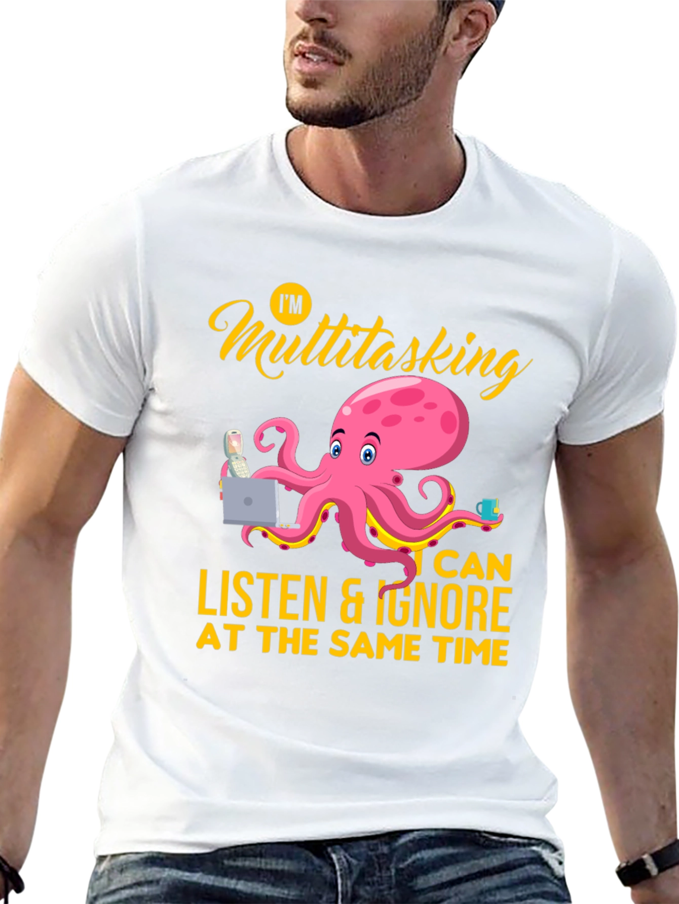 Multitasking Octopus Graphic Tee