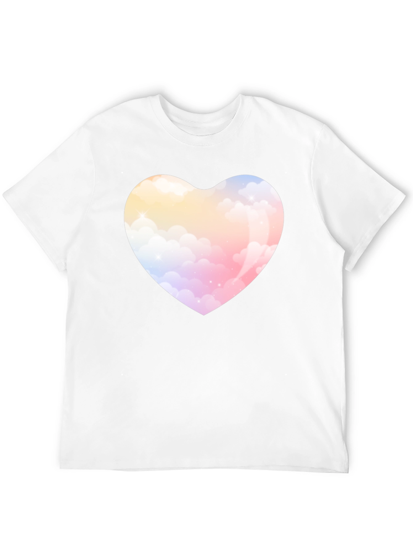 Cloud Heart Graphic Tee - Soft Style Black T-Shirt