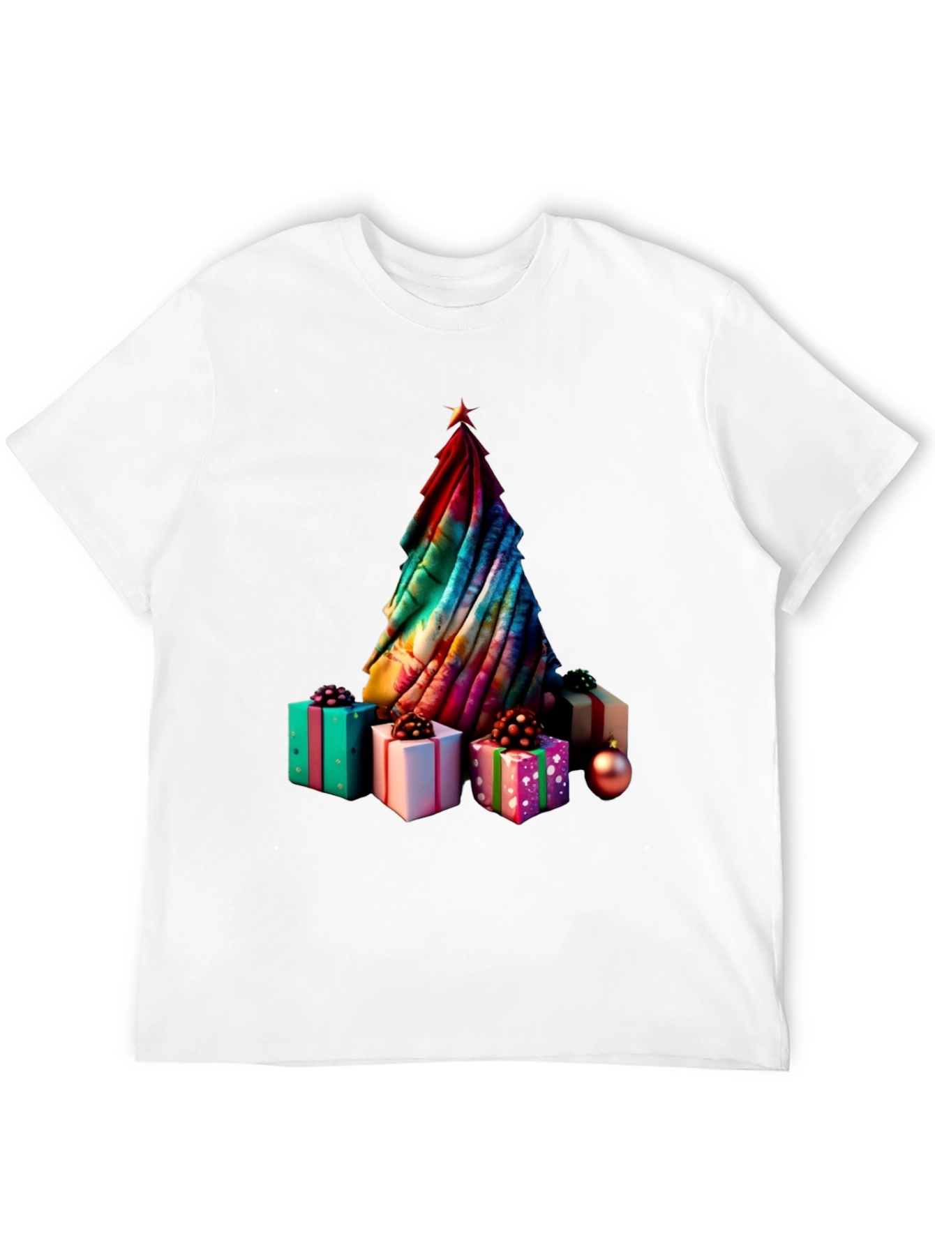Festive Christmas Tree & Gifts Graphic Tee