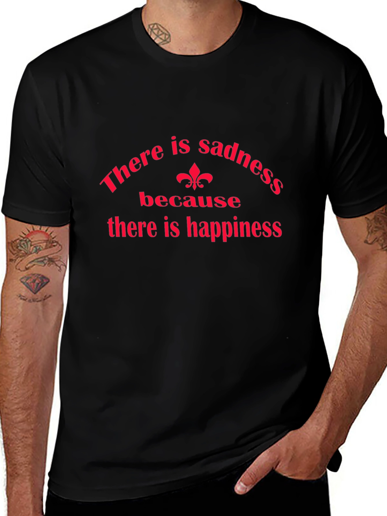 Sadness and Happiness Graphic Tee - Black