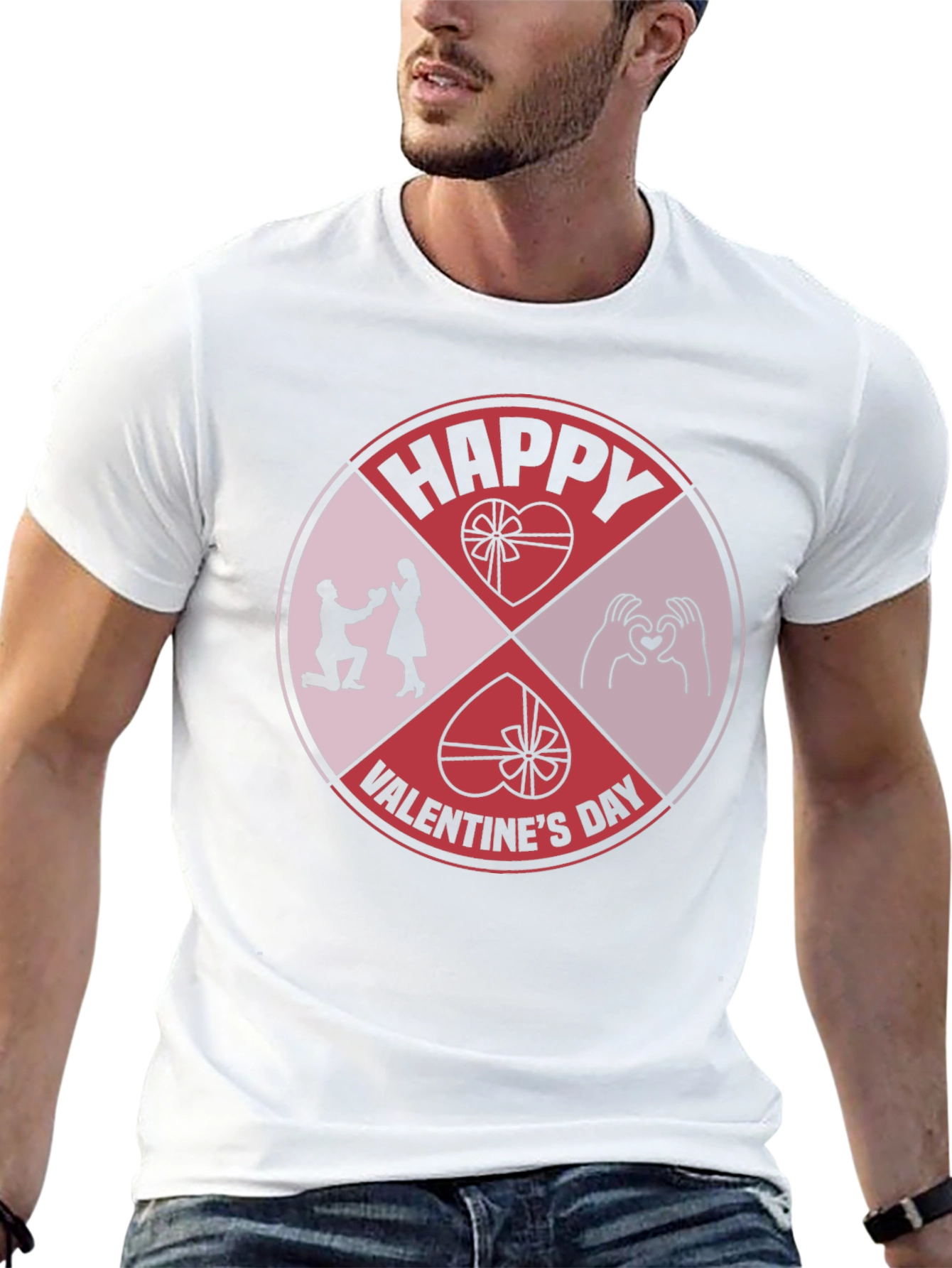 Happy Valentines Day Graphic Tee - Romantic Gift