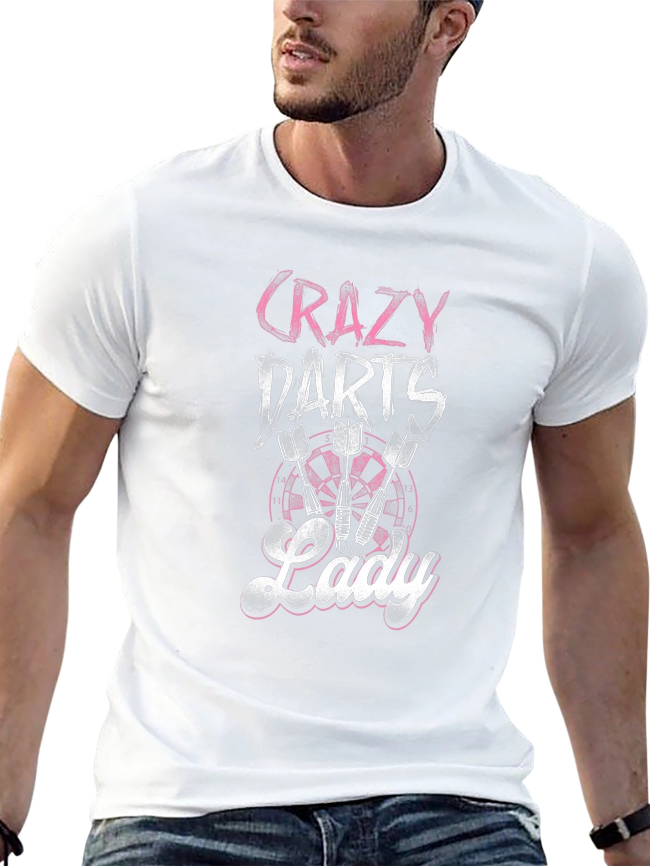 Crazy Darts Lady Black T-Shirt