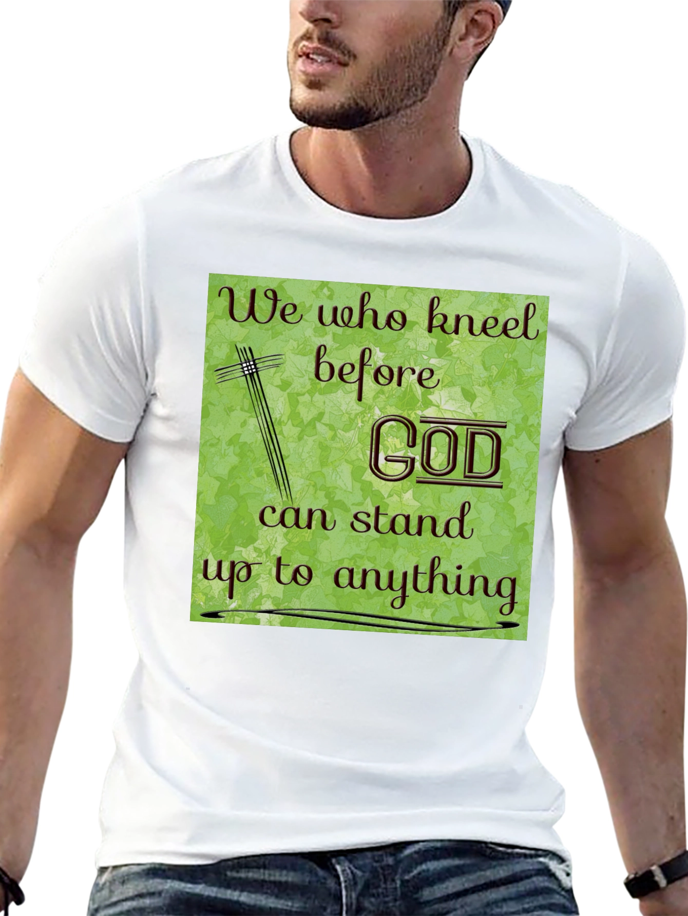 Faith-Inspired Graphic Tee: We Who Kneel Before God