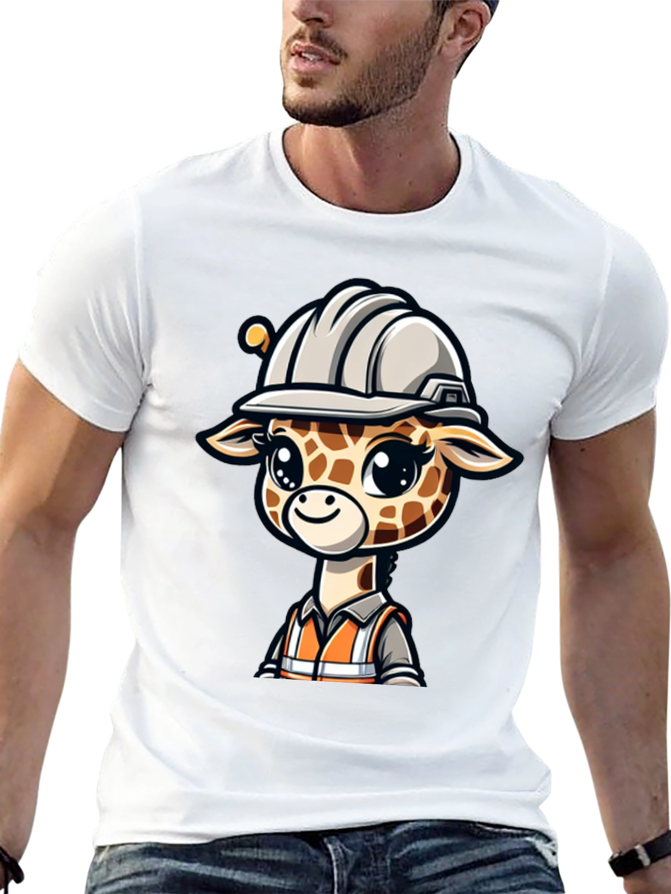 Giraffe Construction Worker T-Shirt