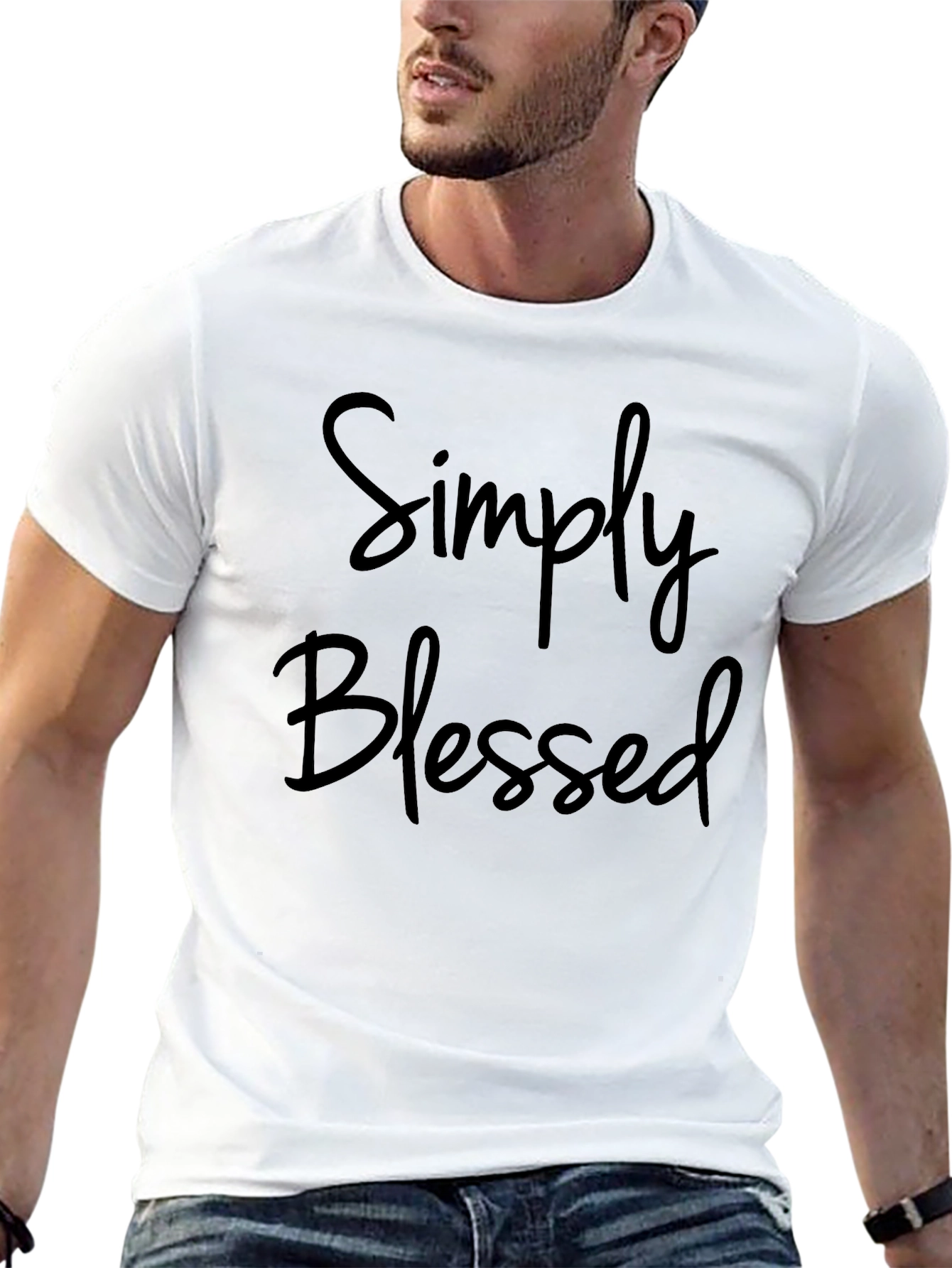 Simply Blessed Black Crewneck T-Shirt