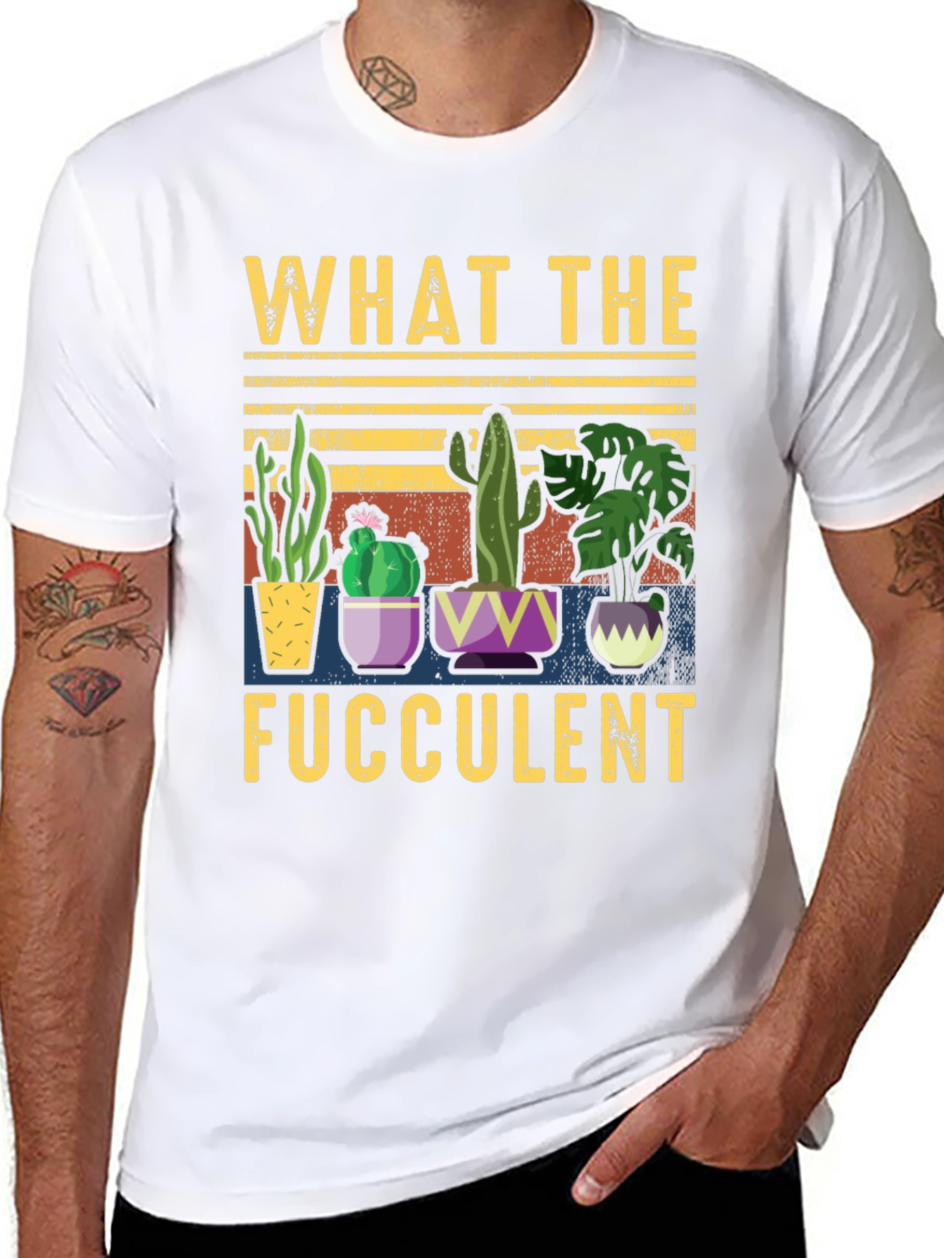 What the Fucculent T-Shirt Funny Succulent Plant Lover Tee