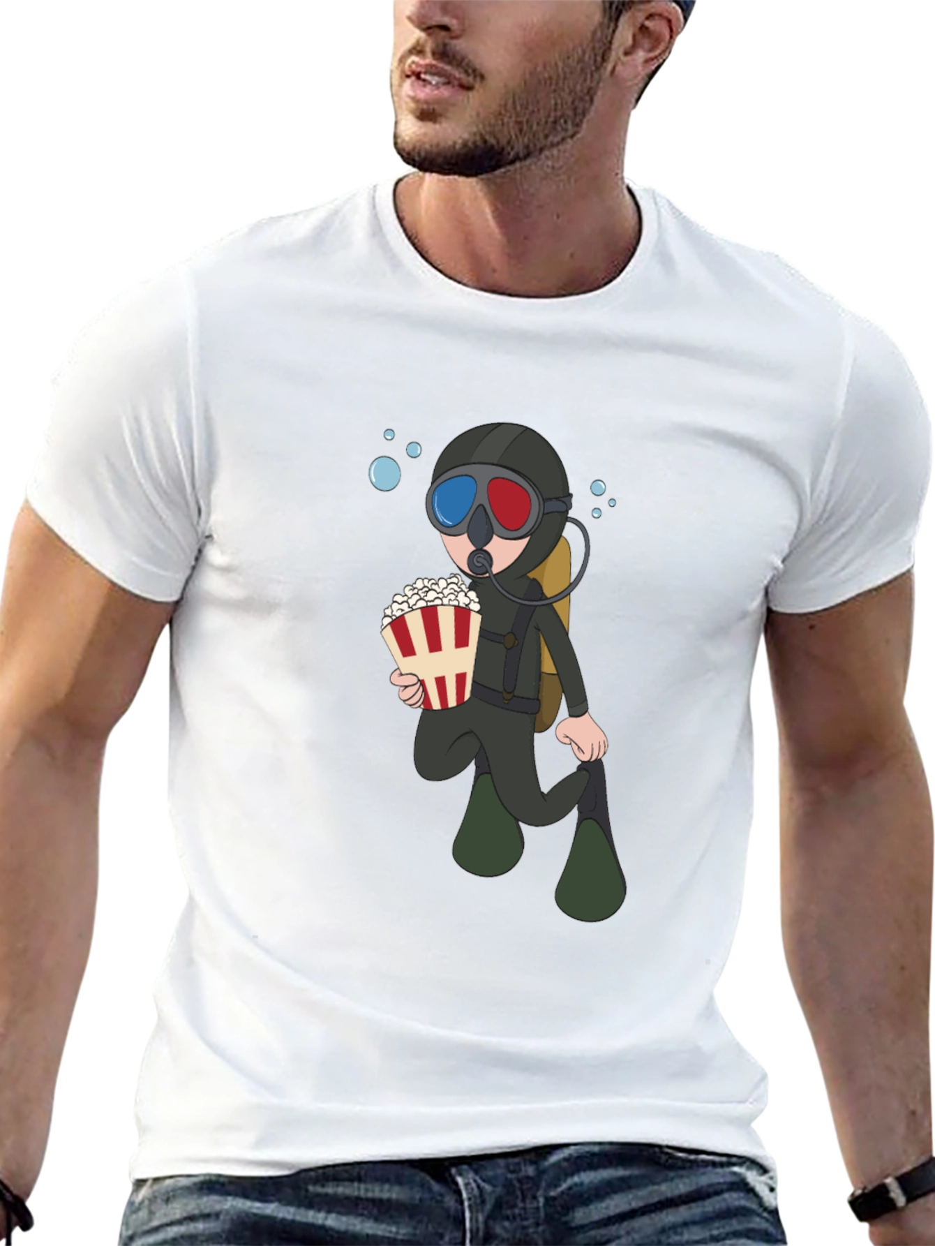 Diver Movie Lover Black T-Shirt