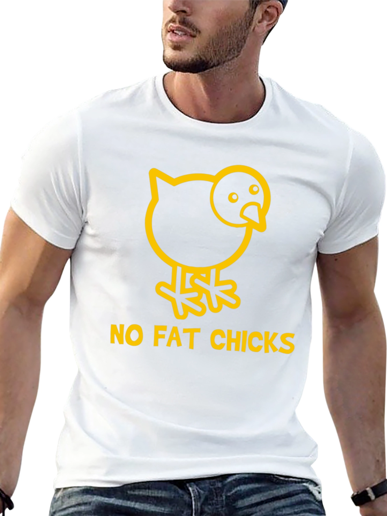 No Fat Chicks T-Shirt - Funny Graphic Tee