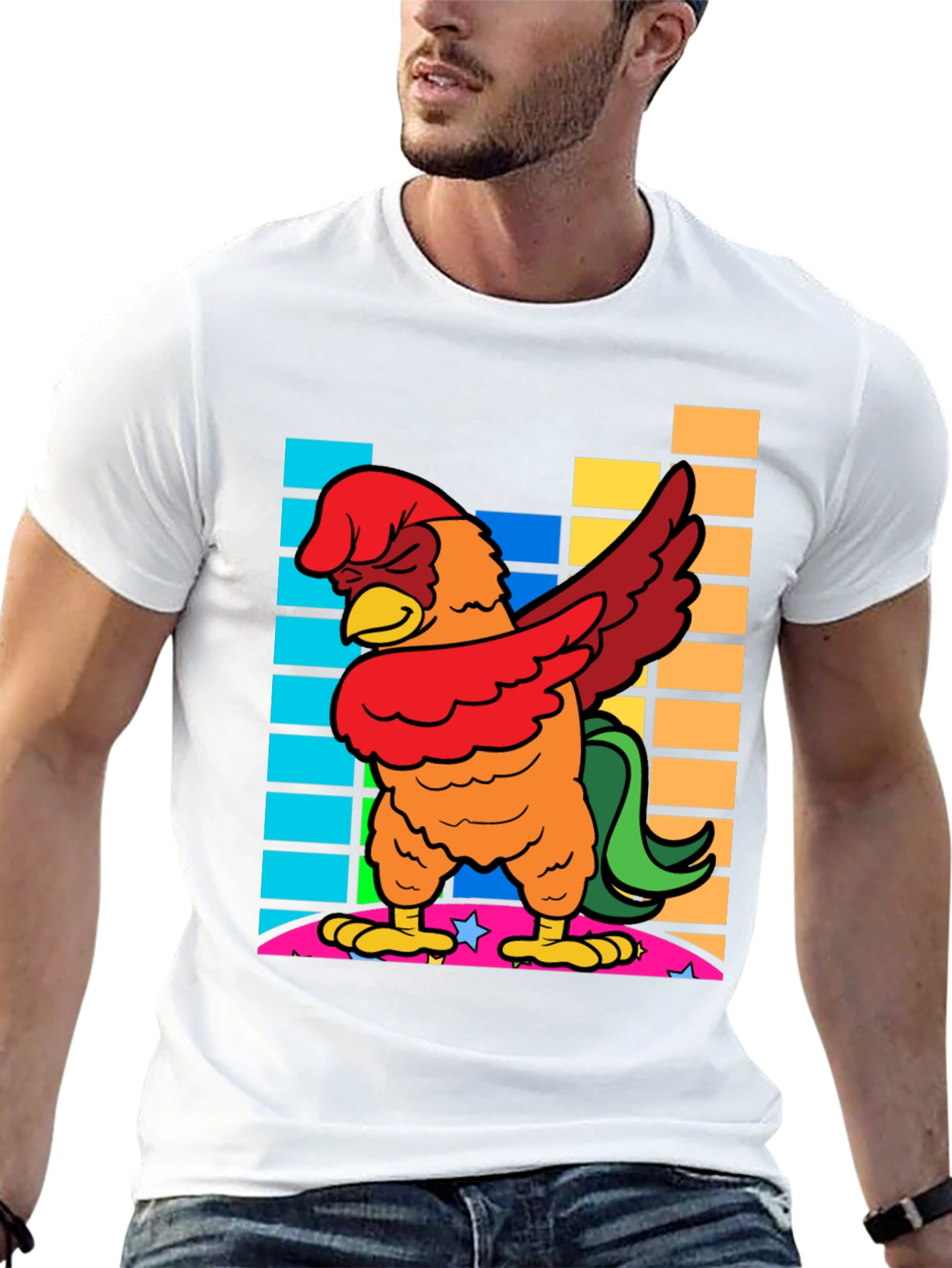Dabbing Chicken Graphic Tee - Fun & Unique Design