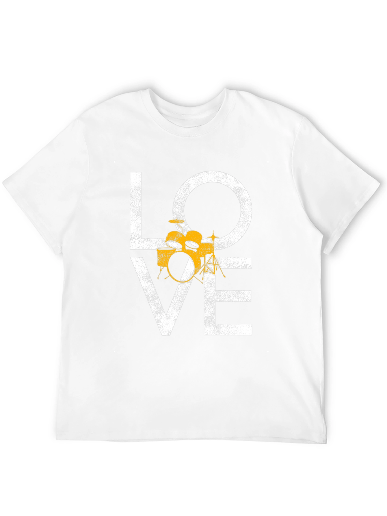 Love Drums Graphic Tee - Black Cotton T-Shirt