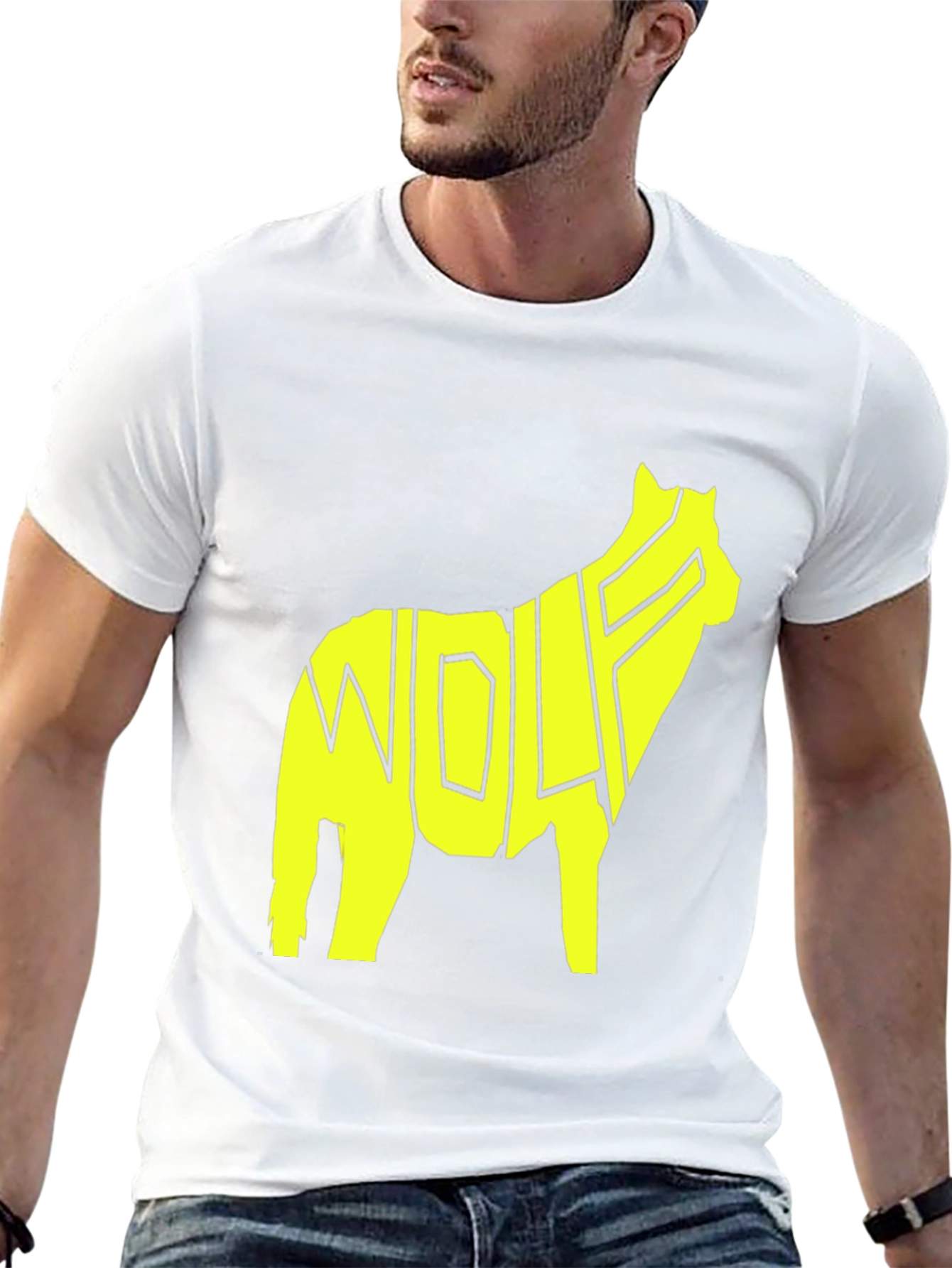 Wolf Silhouette Graphic Tee - Black T-Shirt