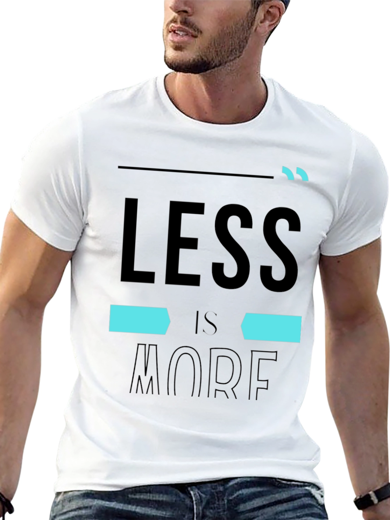 Minimalist Less is More Graphic T-Shirt
