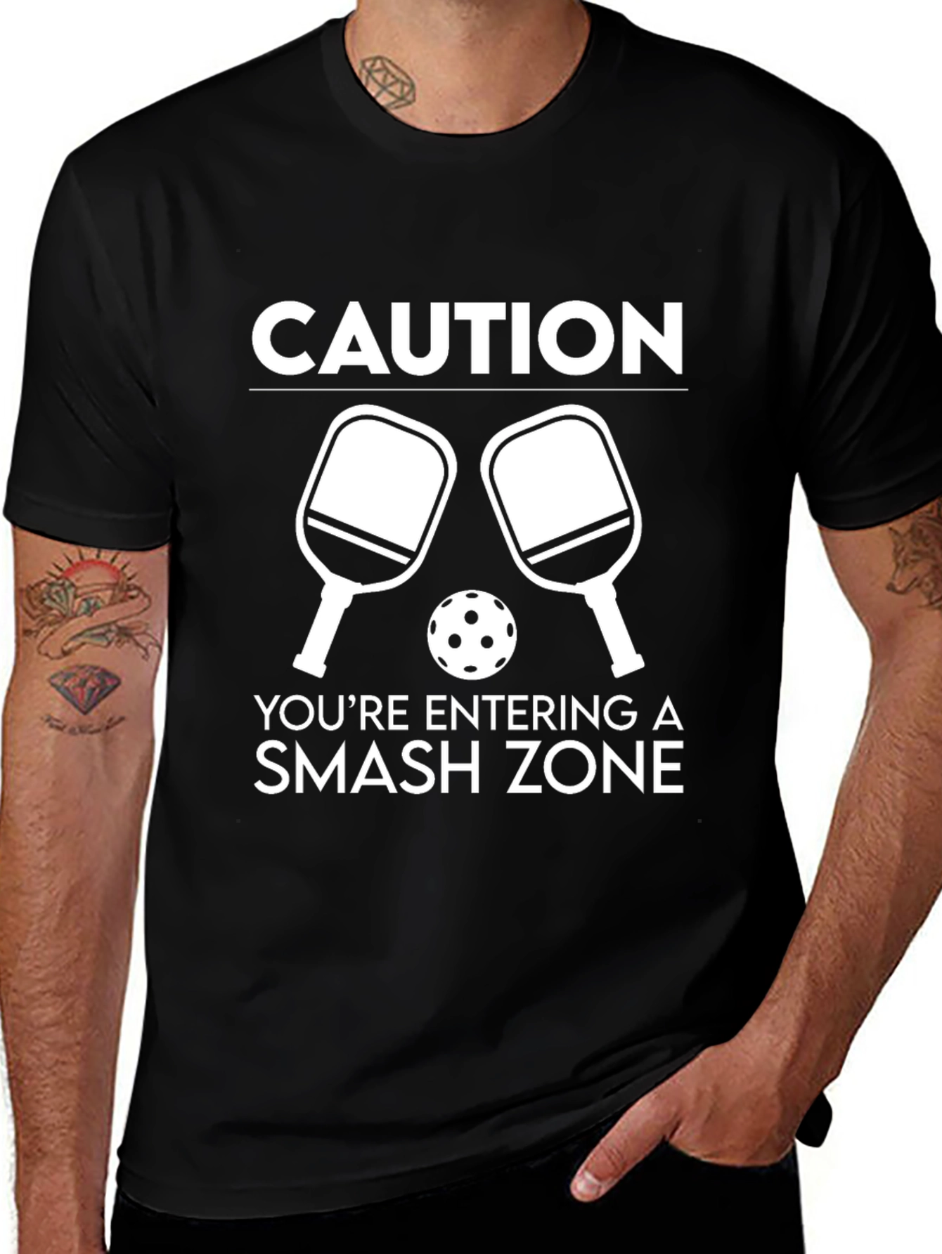 Caution Smash Zone Pickleball T-Shirt