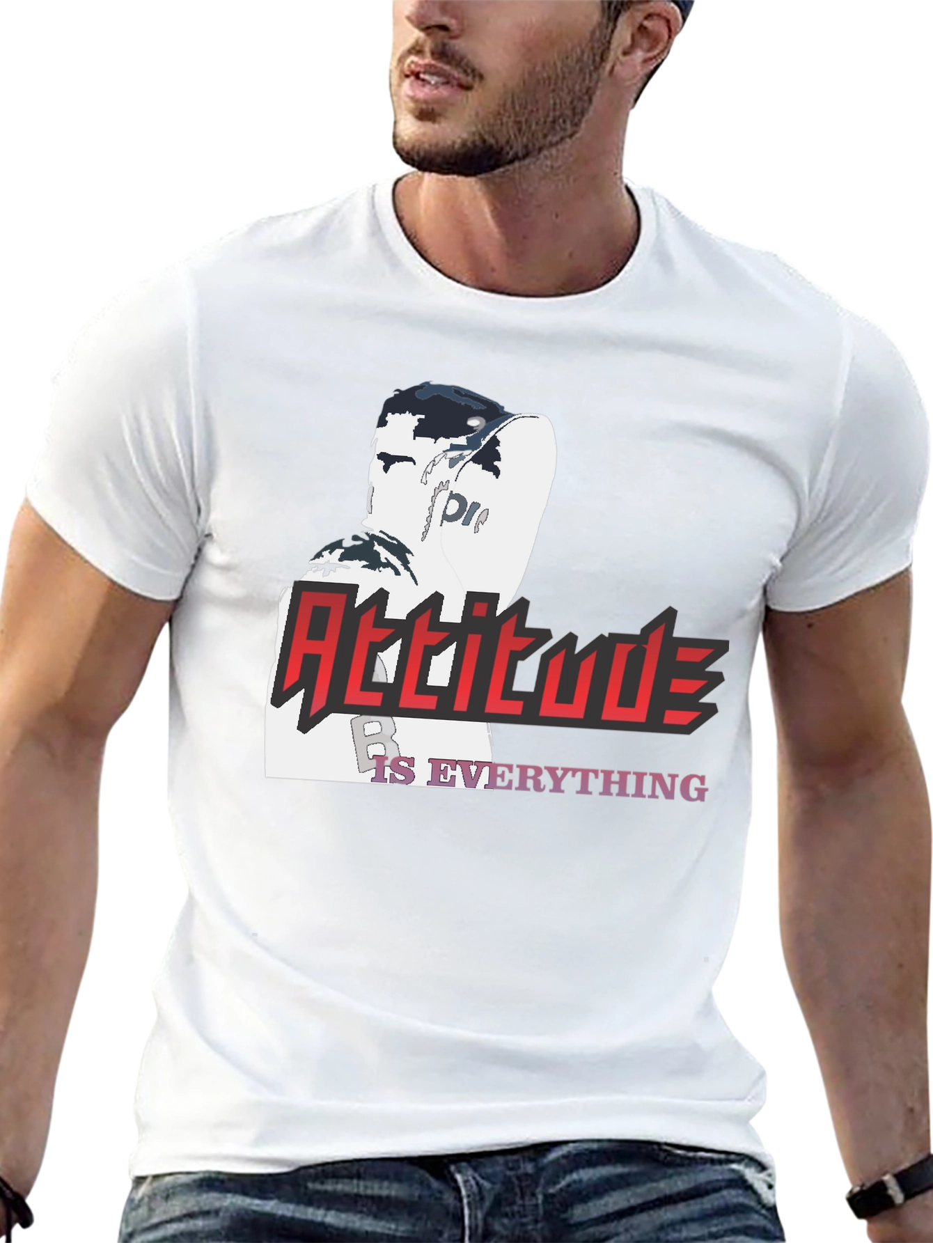 Attitude is Everything Graphic T-Shirt - Stylish Black Tee